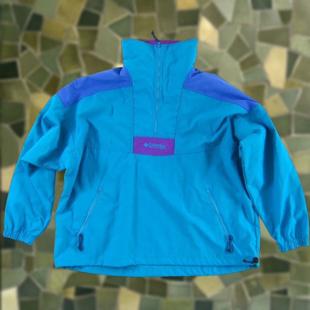 Vintage VINTAGE Columbia 100% Nylon Blue Purple Pullover Windbreaker Jacket Women L-XL Size L / US 10 / IT 46 - 1 Thumbnail