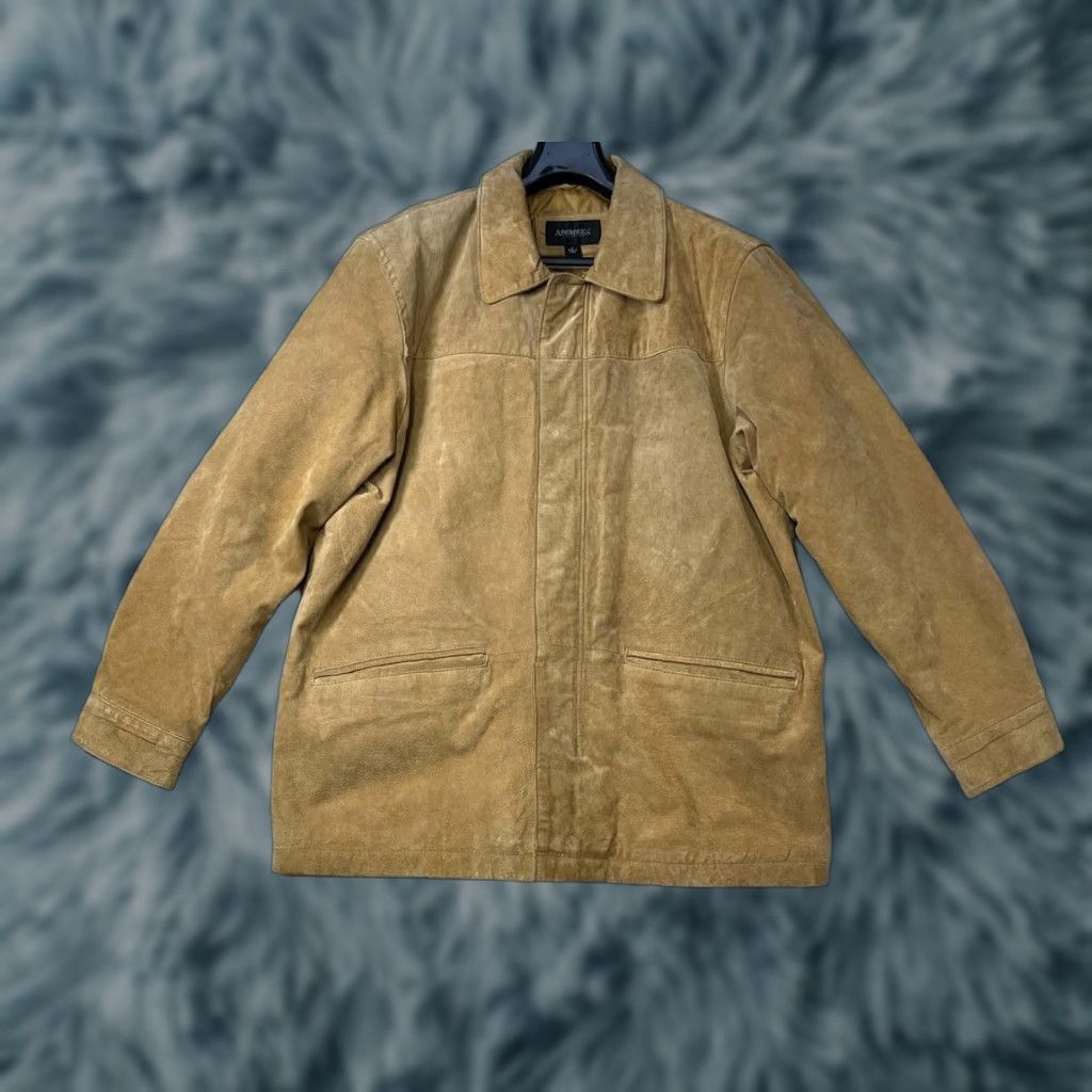 Vtg Aberdeen Collection Men's Genuine Leather Jacket Large Coat Zipper
