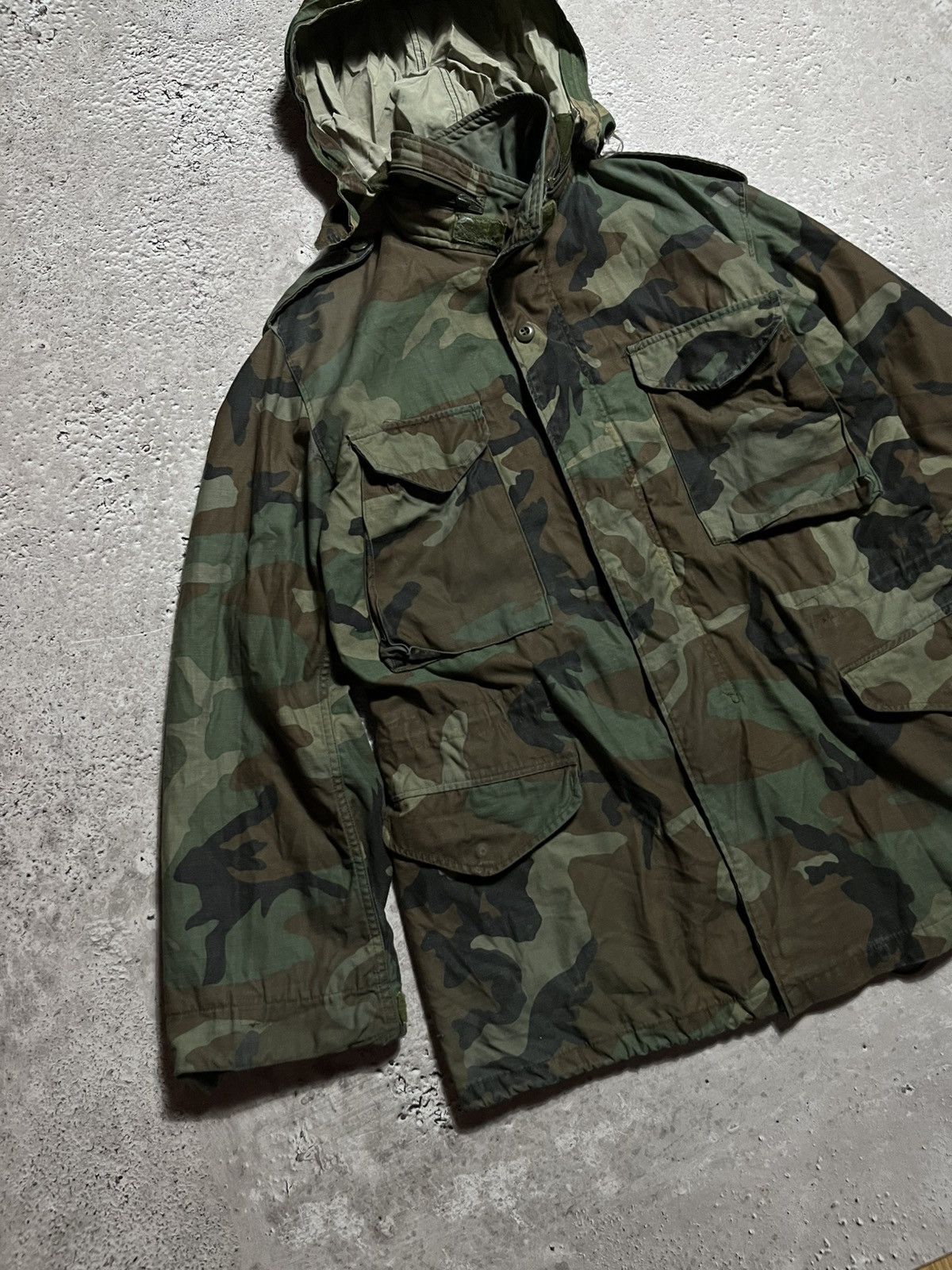 Vintage US Army M65 Field Jacket Woodland Camo Military Vintage Size US M / EU 48-50 / 2 - 3 Thumbnail