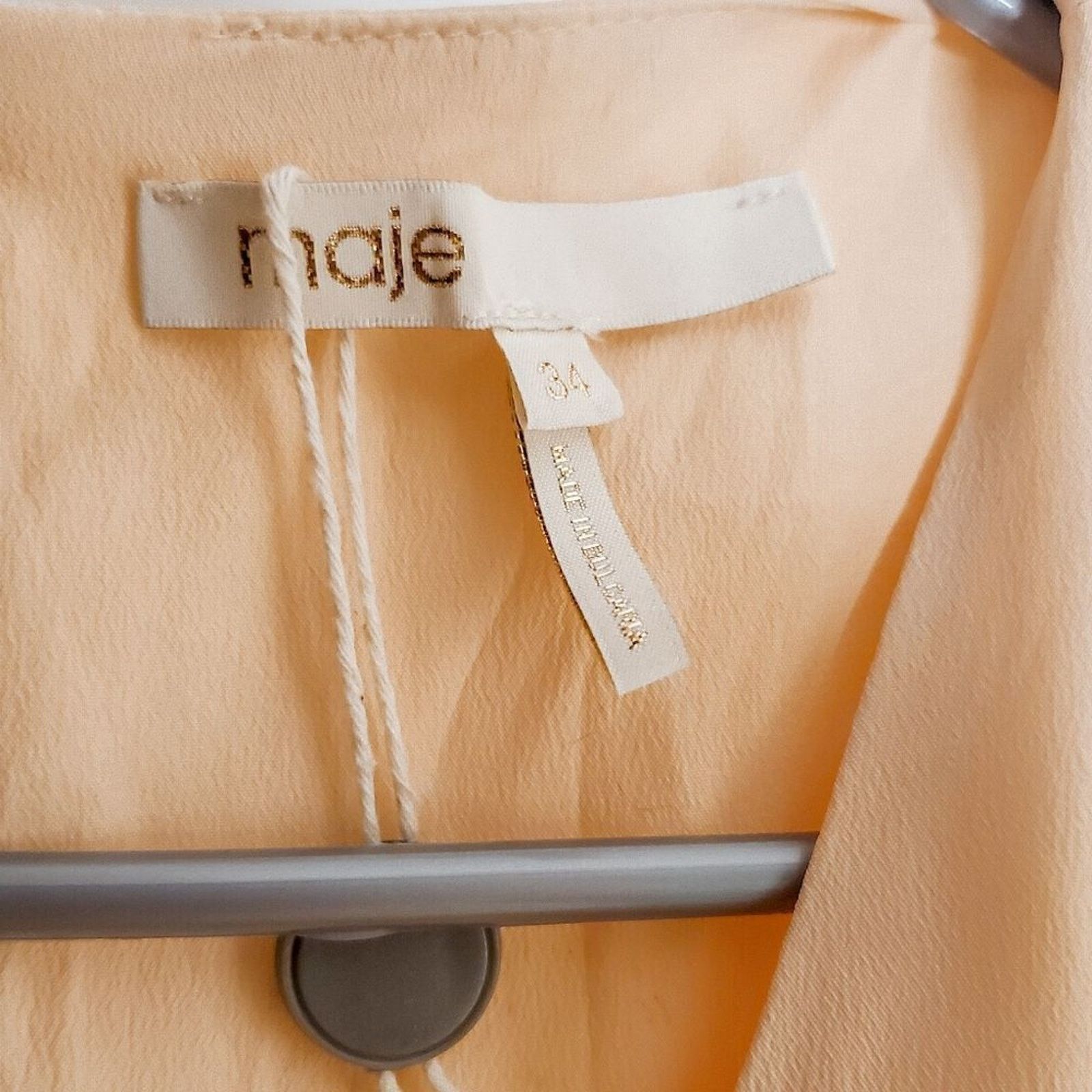 Maje 𝅺Maje Mandarin Peach Piruize Ruffled Jumpsuit Size 34 0 Size 25" / US 0 / IT 36 - 7 Thumbnail