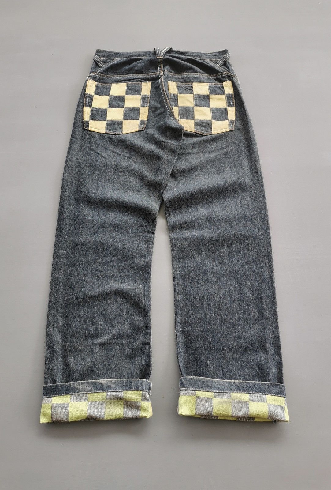 Japanese Brand Nylaus Japan Checkered Denim Jeans Size US 30 / EU 46 - 1 Thumbnail