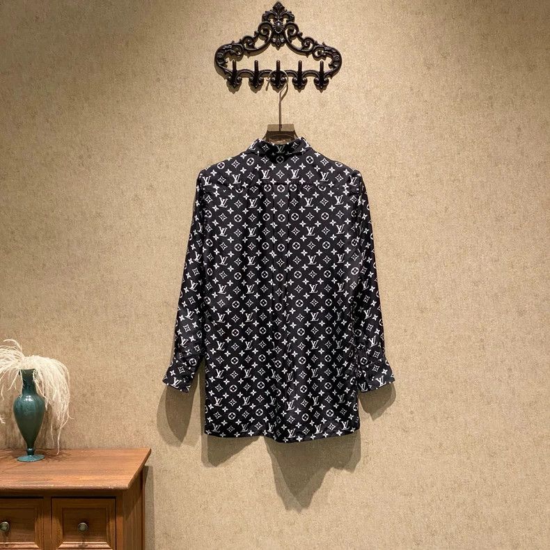 Louis Vuitton Louis Vuitton 25fw new mulberry silk black presbyopic full Size XXS / US 00 / IT 34 - 2 Thumbnail