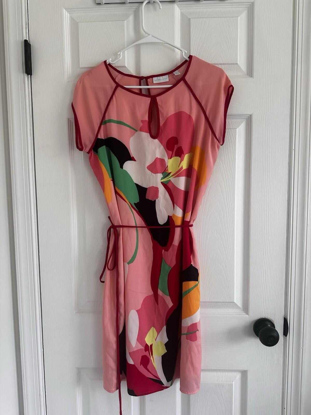 Other New York and Company Pink Floral Midi Dress Spring Size S Size S / US 4 / IT 40 - 1 Thumbnail