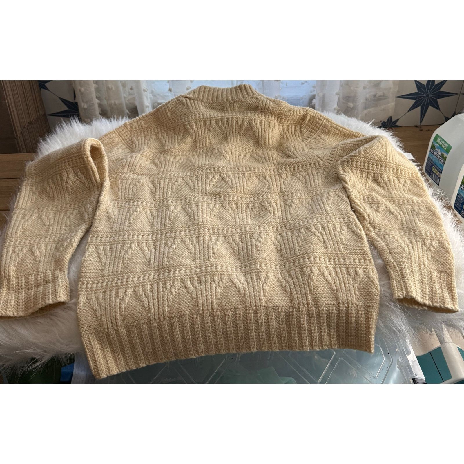 Pendleton VTG Pendleton Wool Sweater L Cream Fisherman Cable Knit USA Size US L / EU 52-54 / 3 - 2 Thumbnail