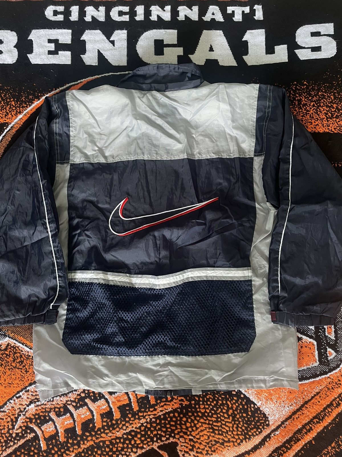 Nike × Vintage Vintage Nike Swoosh Black Jacket Shirt Size US XL / EU 56 / 4 - 5 Thumbnail