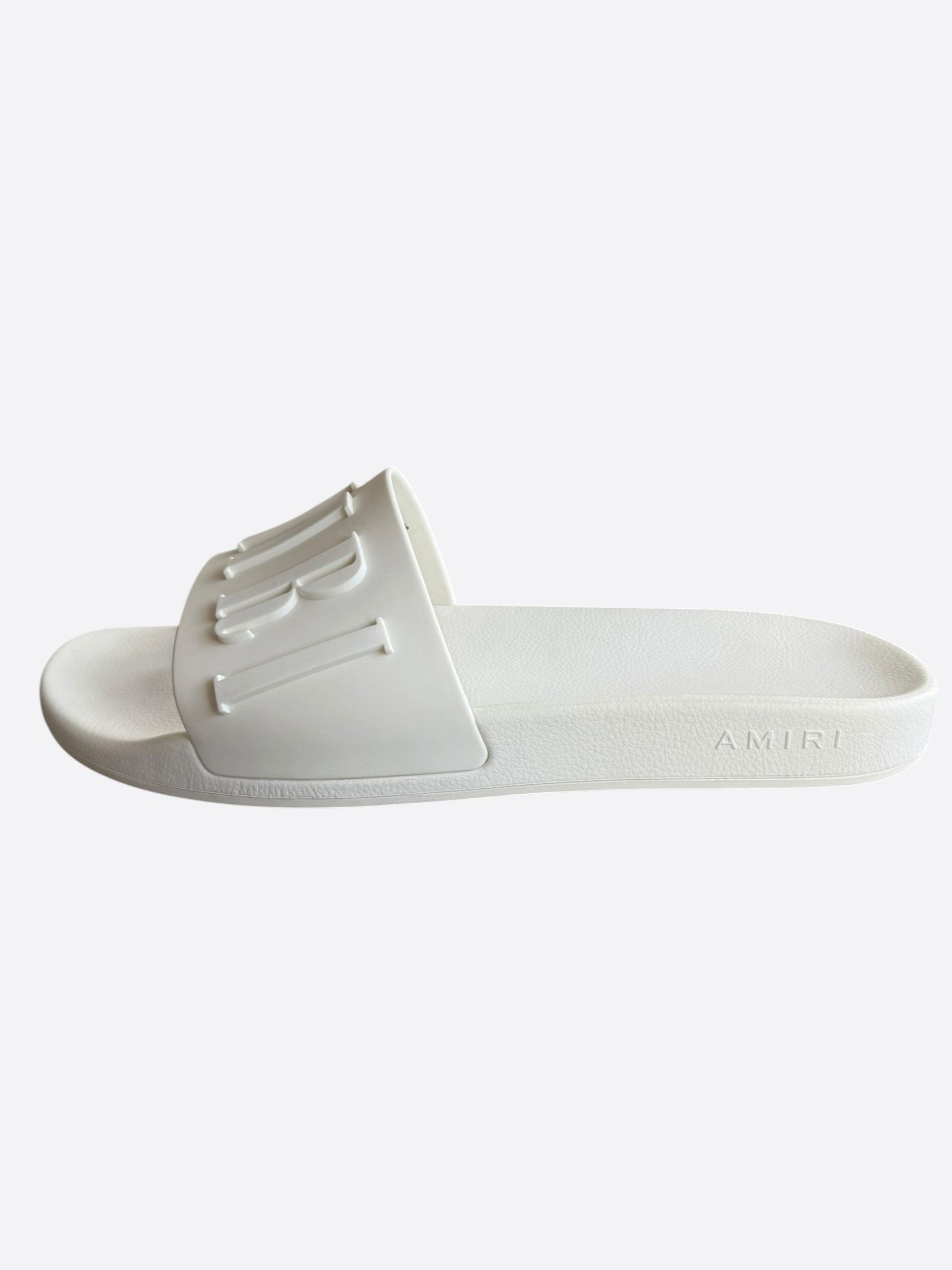 Amiri Amiri White Logo Rubber Slides Size US 15 / EU 48 - 3 Thumbnail