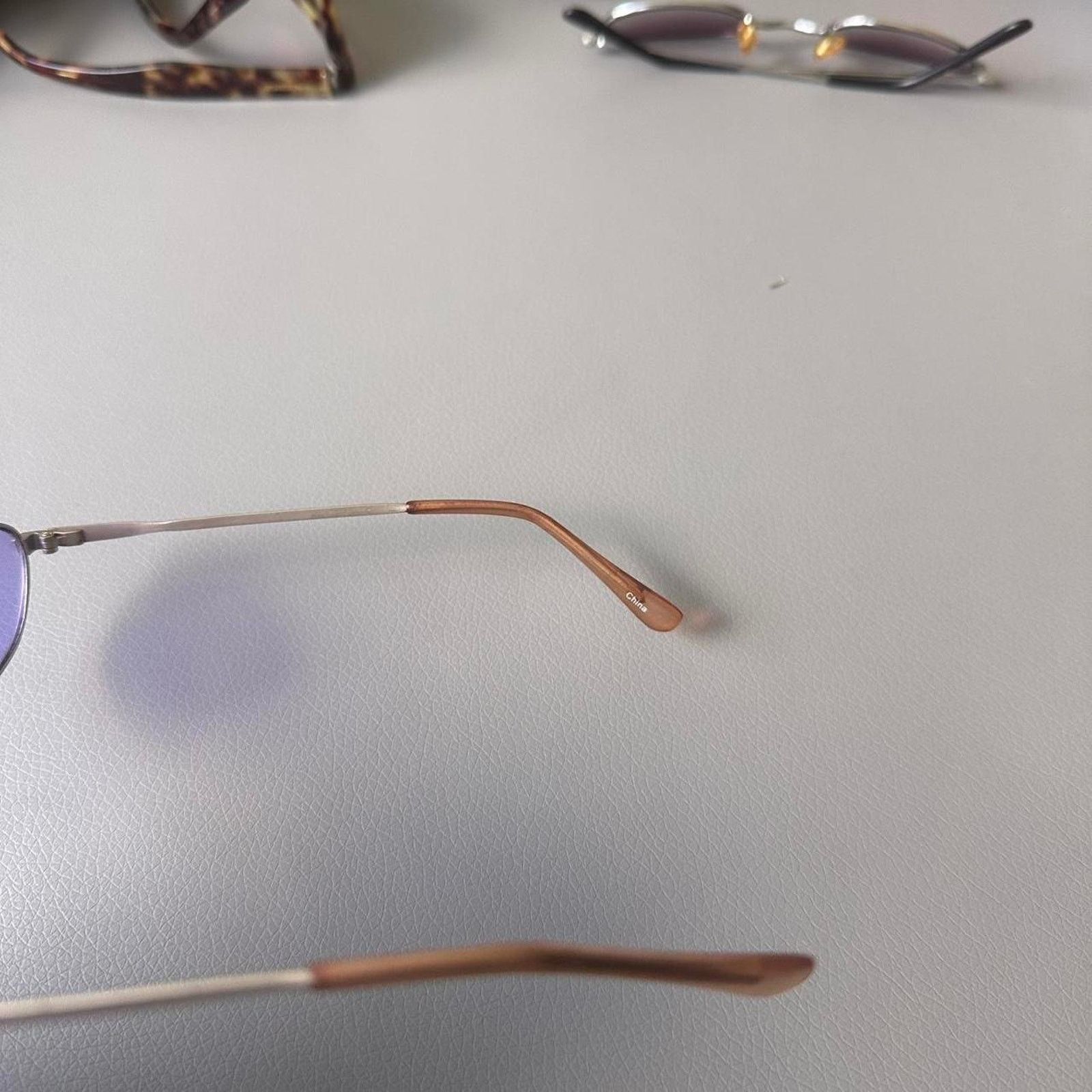 Vintage Vintage 90s 00s Purple Basic Silver Oval Round Sunglasses Size ONE SIZE - 6 Thumbnail