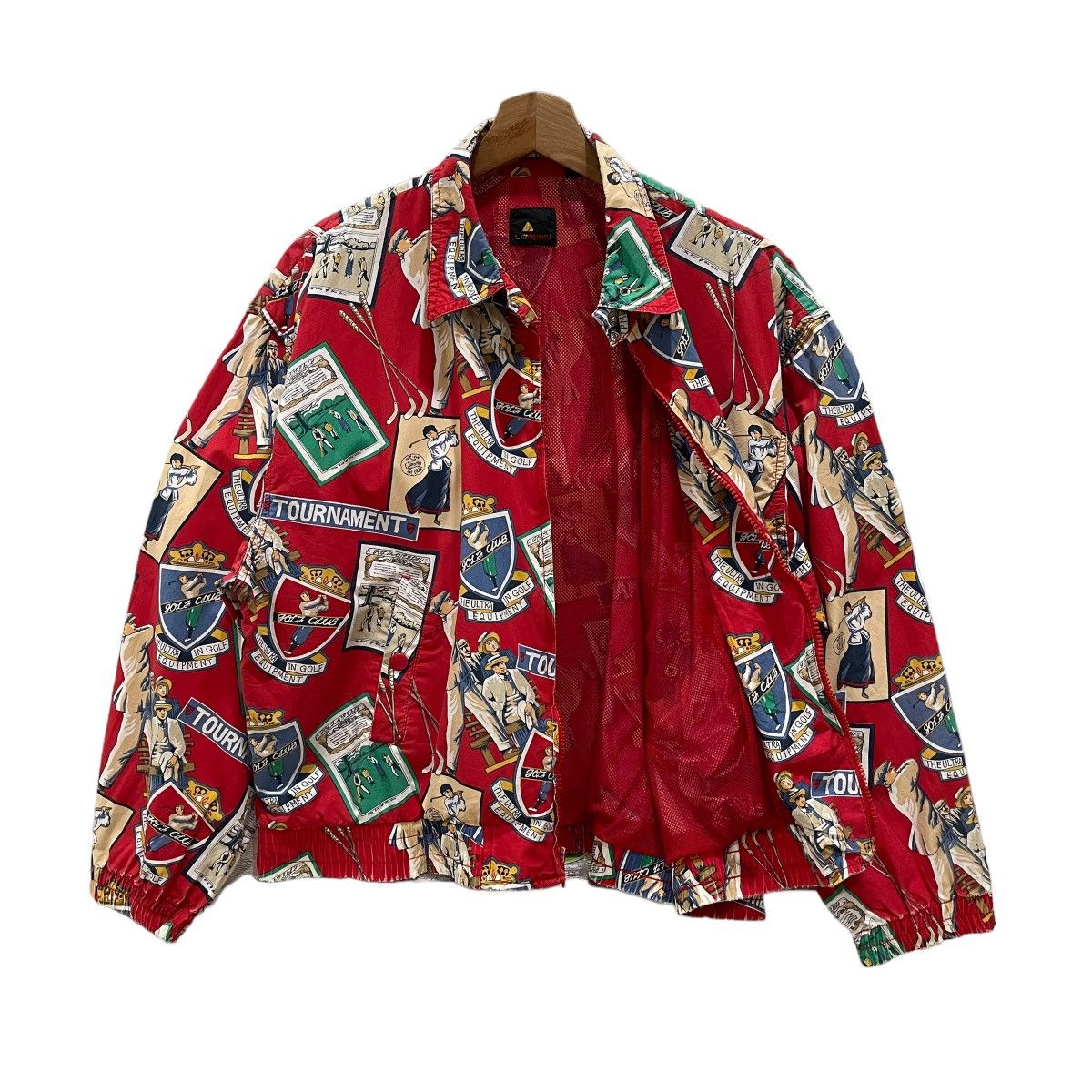 Golf le Fleur Vintage 90s Full Print Golf Tournament Zipper Light Jacket Size US M / EU 48-50 / 2 - 2 Thumbnail