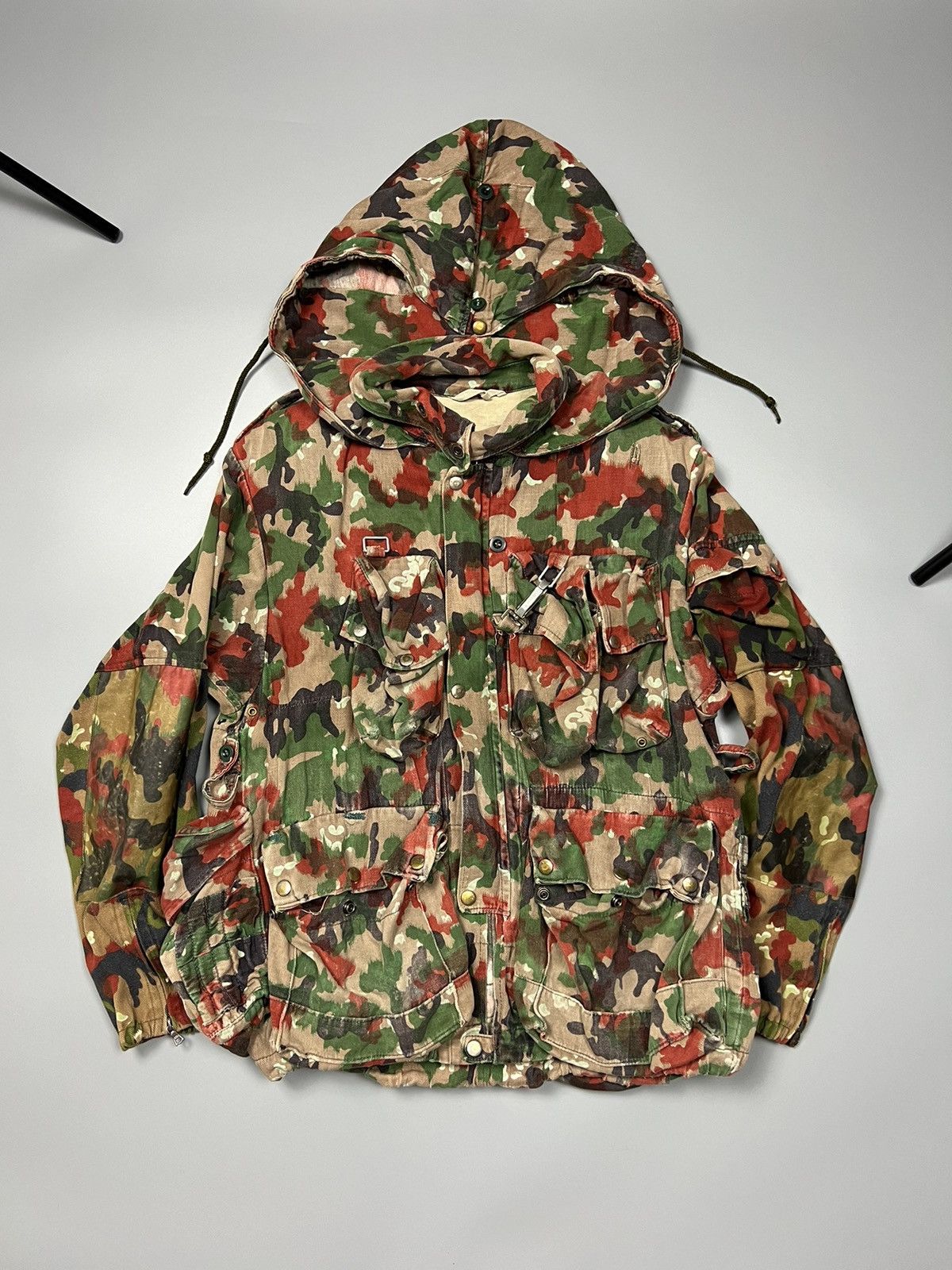 image of Archival Clothing x Vintage switzerland Camo Jacket 70's Multipocket Size 48, Men's