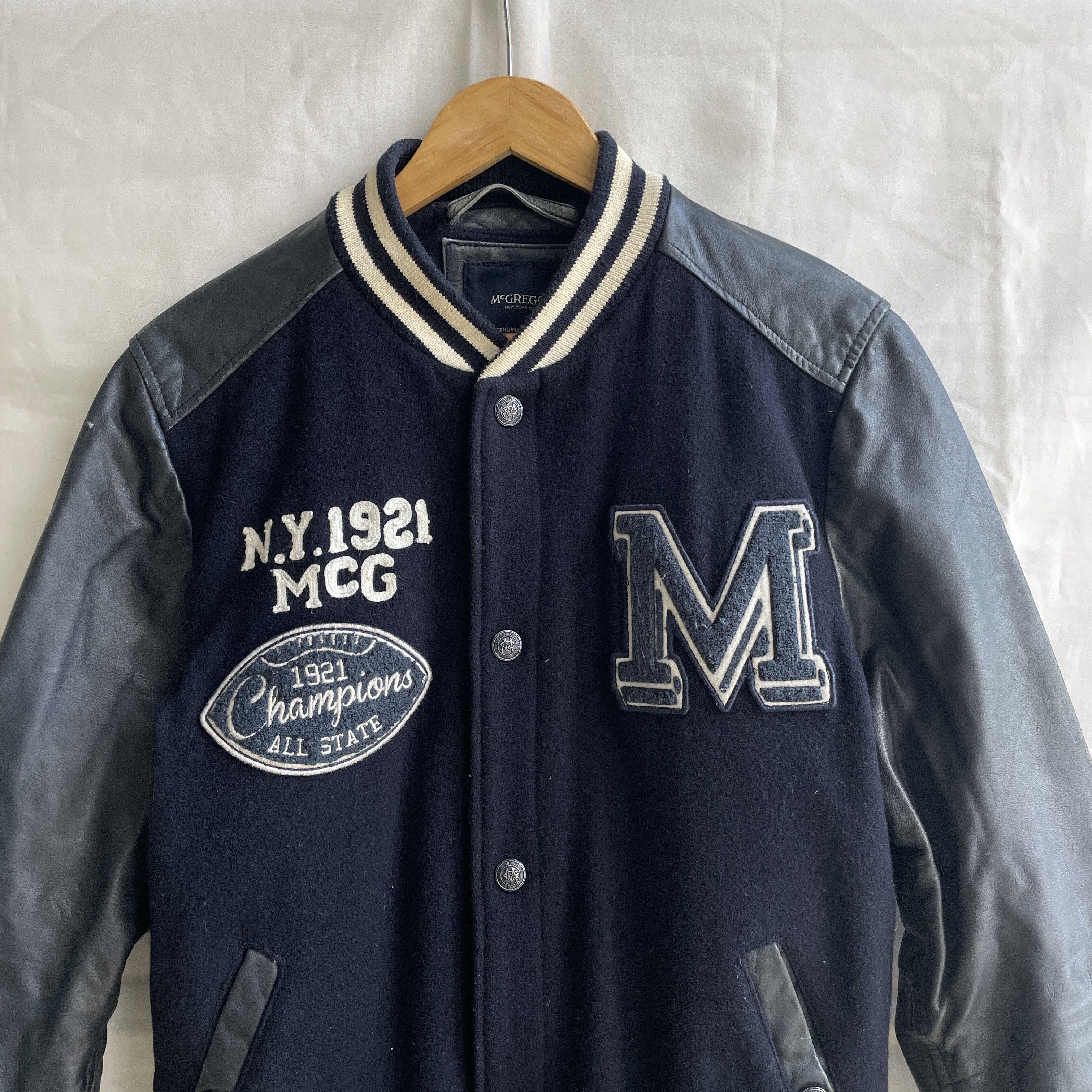 McGregor McGregor Trainer Beamen Wool Leather Varsity Bomber Jacket Size US M / EU 48-50 / 2 - 3 Thumbnail