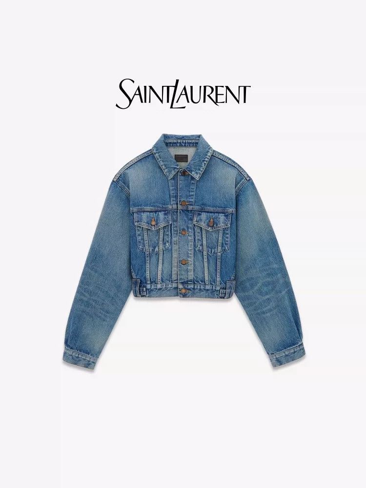 Saint Laurent Paris Saint Laurent Paris Denim Jacket Nextarrow-2505 Size S / US 4 / IT 40 - 6 Thumbnail