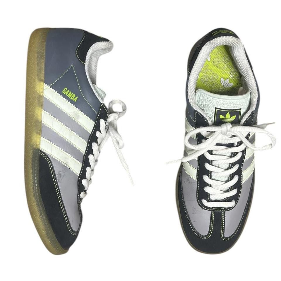 Adidas × Vintage y2k grey neon sambas Size US 9 / EU 42 - 1 Thumbnail