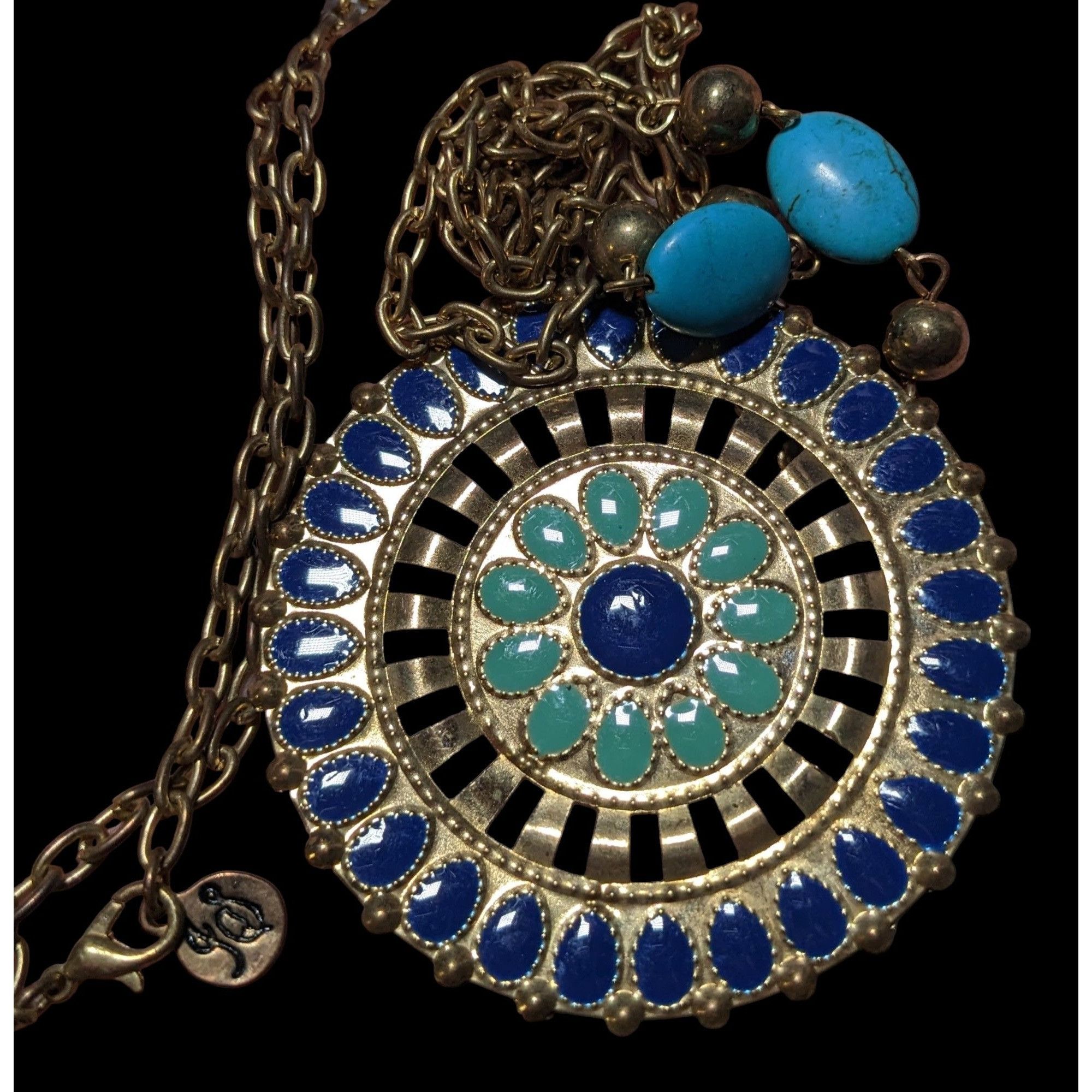 Other JS Collection Bohemian Enamel Medallion Necklace Size ONE SIZE - 2 Thumbnail