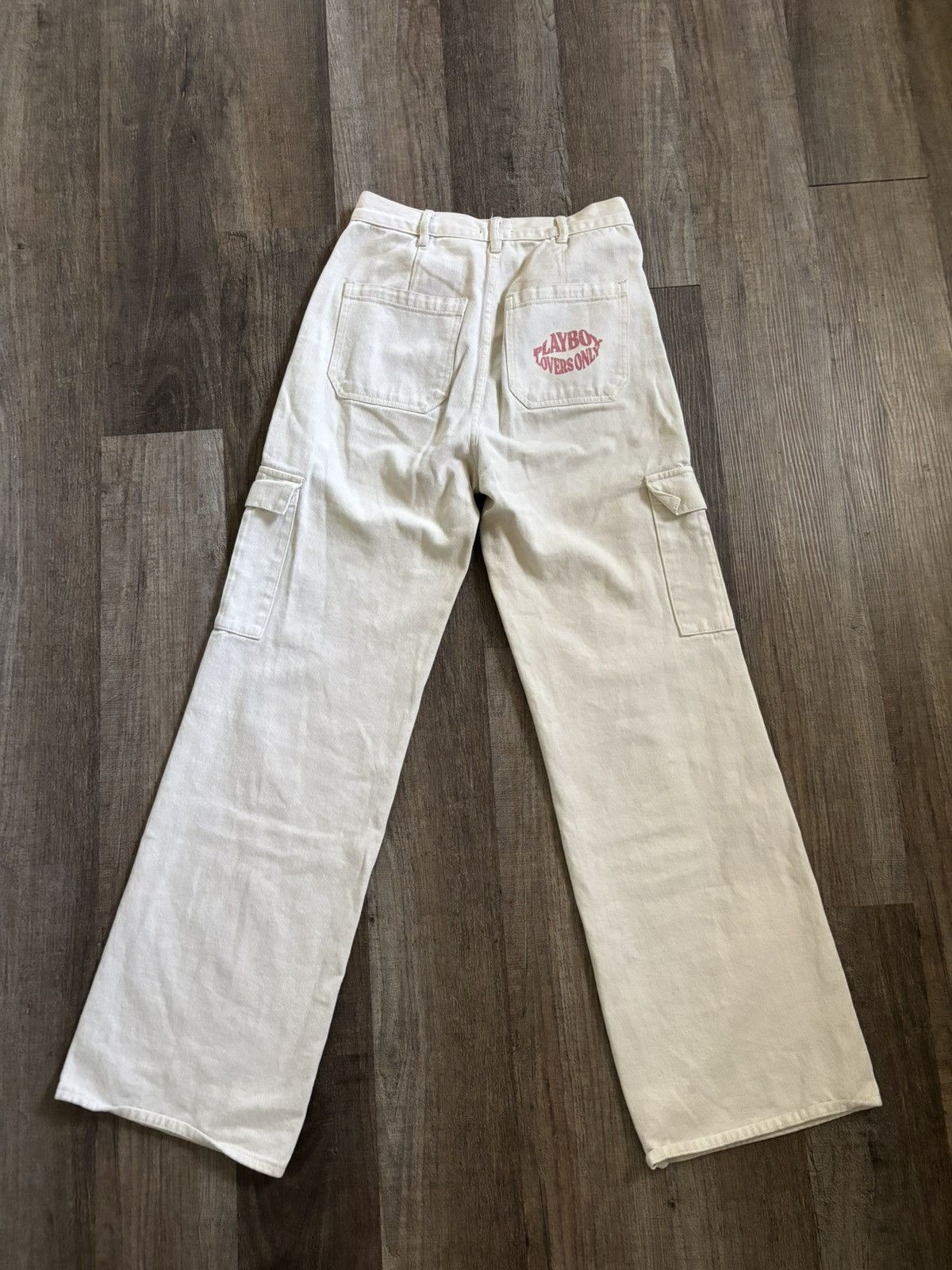 Pacsun × Playboy Playboy x Pacsun Flared Denim Cargo Pants Size US 27 - 3 Thumbnail