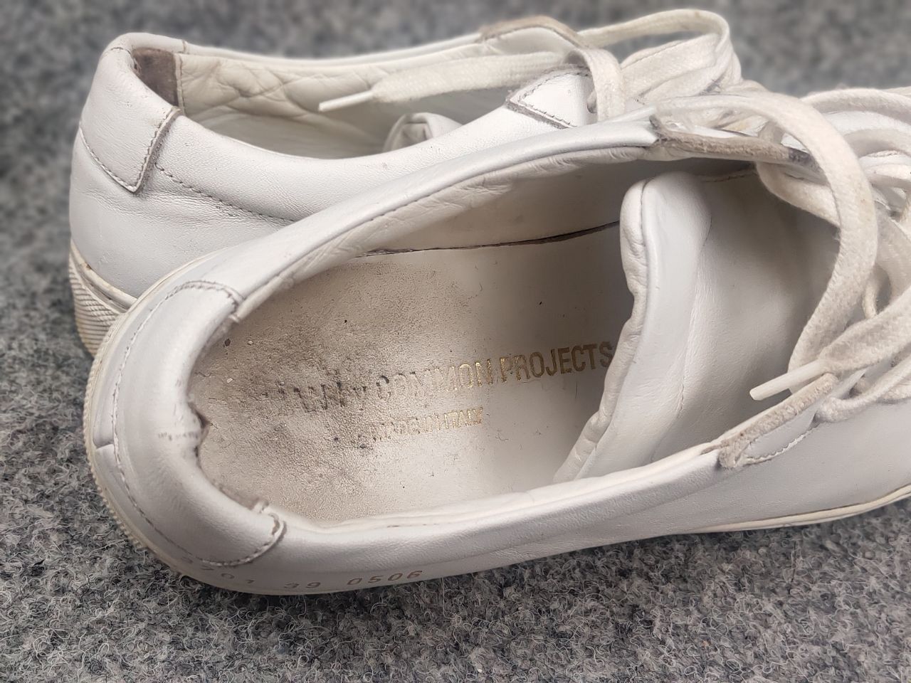 Common Projects Common Projects Achilles Low White Leather Lace Up Sneakers Size US 9 / IT 39 - 20 Thumbnail