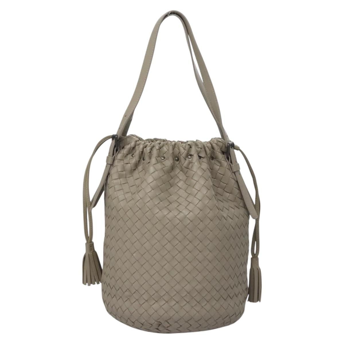 Bottega Veneta Intrecciato Grey Leather Handbag (Pre-Owned) Size ONE SIZE - 1 Thumbnail