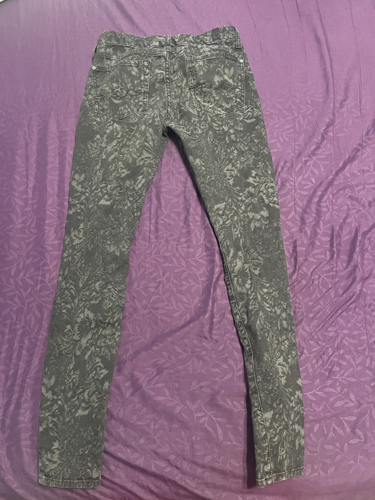 7 For All Mankind 7 For All Mankind Skinny Jeans Black floral Sz 28 Floral Size 28" / US 6 / IT 42 - 5 Thumbnail