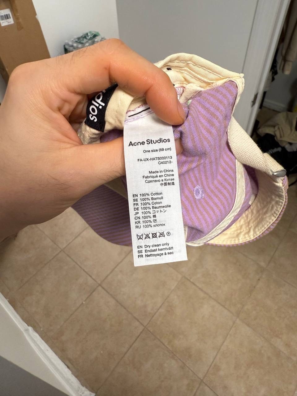 Acne Studios Acne Studios - Small Logo Striped Cotton-Twill Baseball Cap Size ONE SIZE - 4 Thumbnail