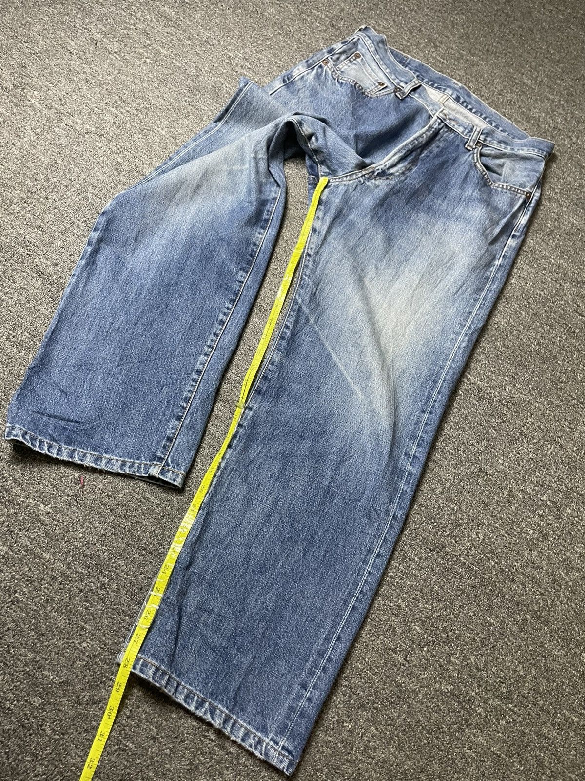 Japanese Brand × Vintage Unique Clothing Warehouse Brand Straight Cut Jeans (106) Size US 31 - 5 Thumbnail