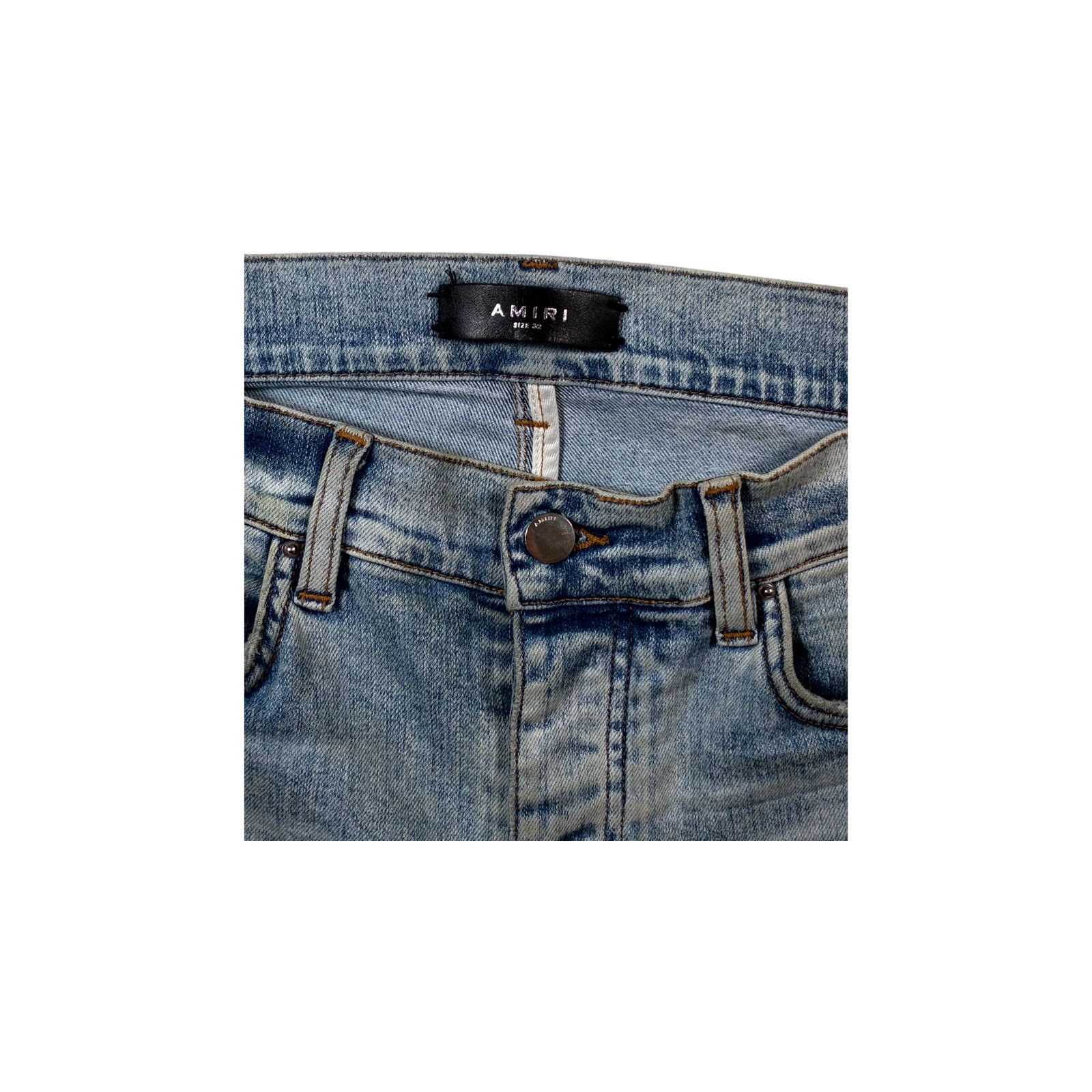 Amiri Amiri Art Patch Thrasher Light Wash Jeans Size US 32 / EU 48 - 4 Thumbnail