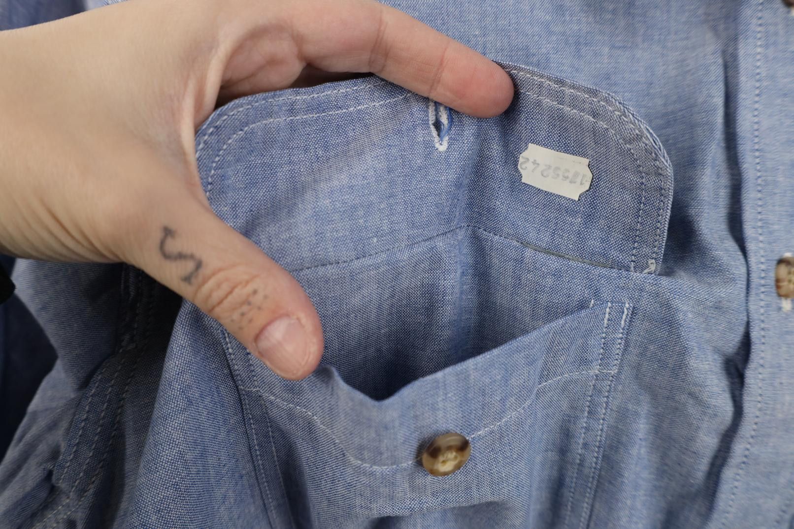Carhartt Deadstock Vintage 90s Carhartt Chambray Short Sleeve Shirt Size US XL / EU 56 / 4 - 5 Thumbnail