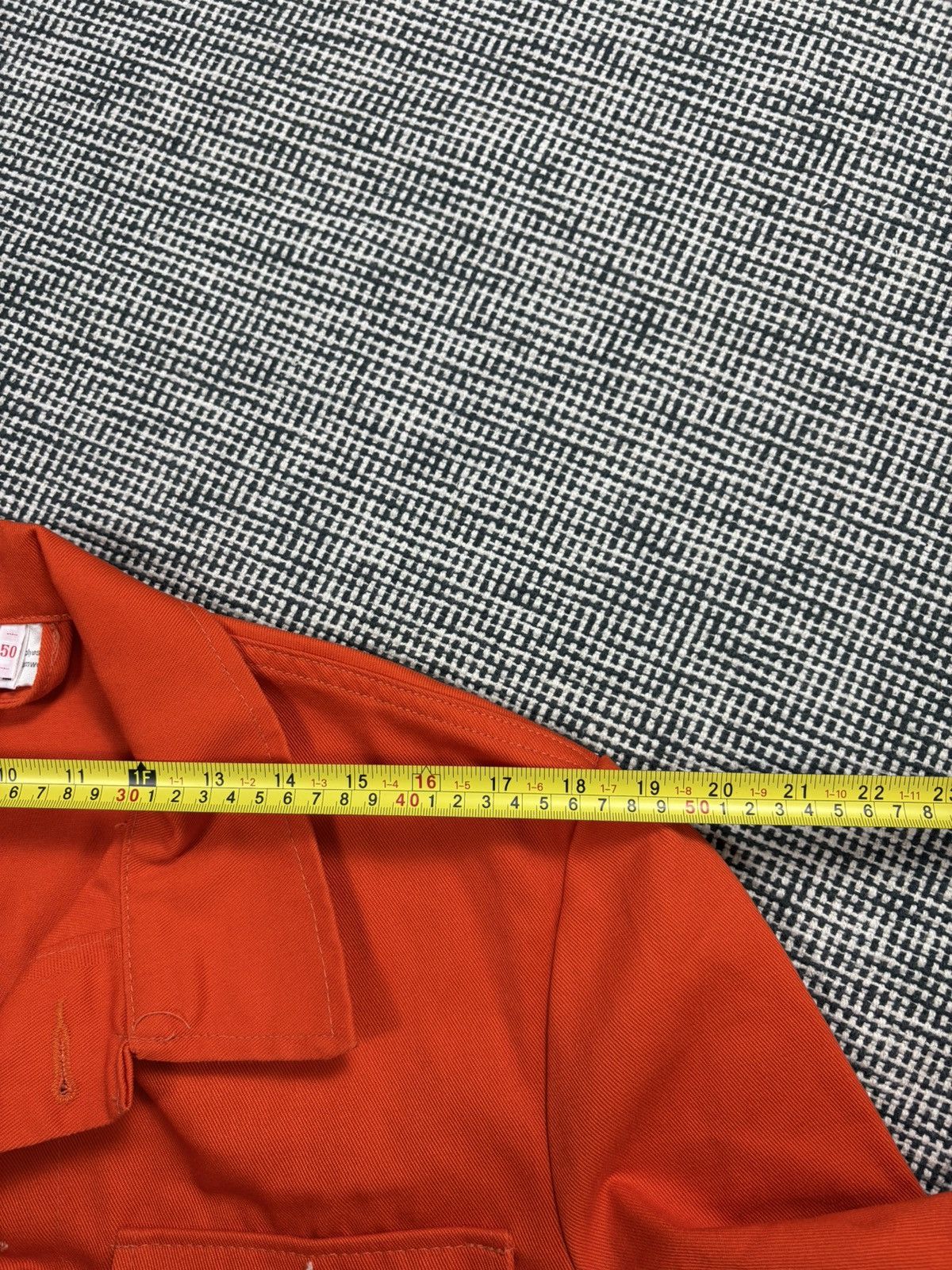 Le Laboureur 70s vintage French chore coat jacket orange miner road work Size US M / EU 48-50 / 2 - 8 Thumbnail