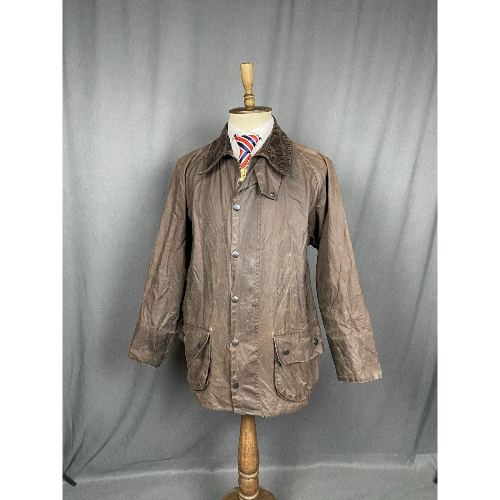Barbour Barbour Beaufort Men's Brown Waxed Motorcycle Jacket Size L- Size US L / EU 52-54 / 3 - 3 Thumbnail