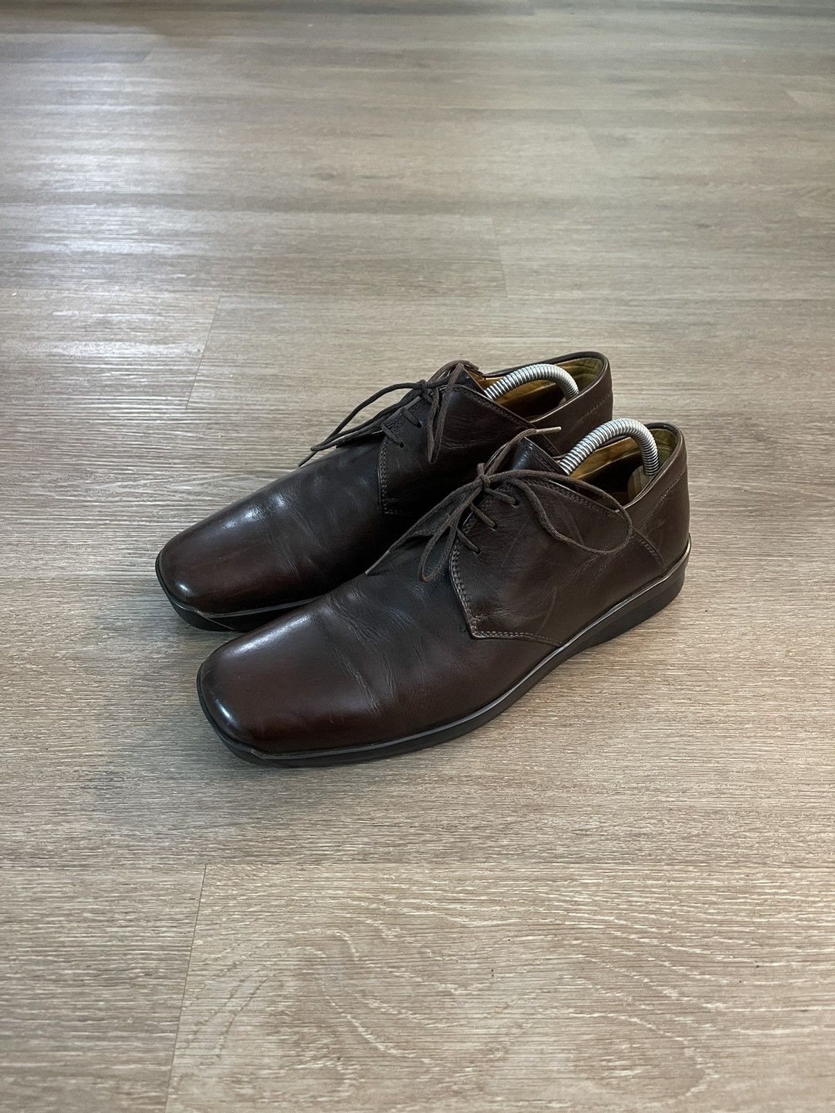 Ermenegildo Zegna Ermenegildo Zegna Vintage Brown Dress Shoes Size US 7.5 / EU 40-41 - 1 Thumbnail