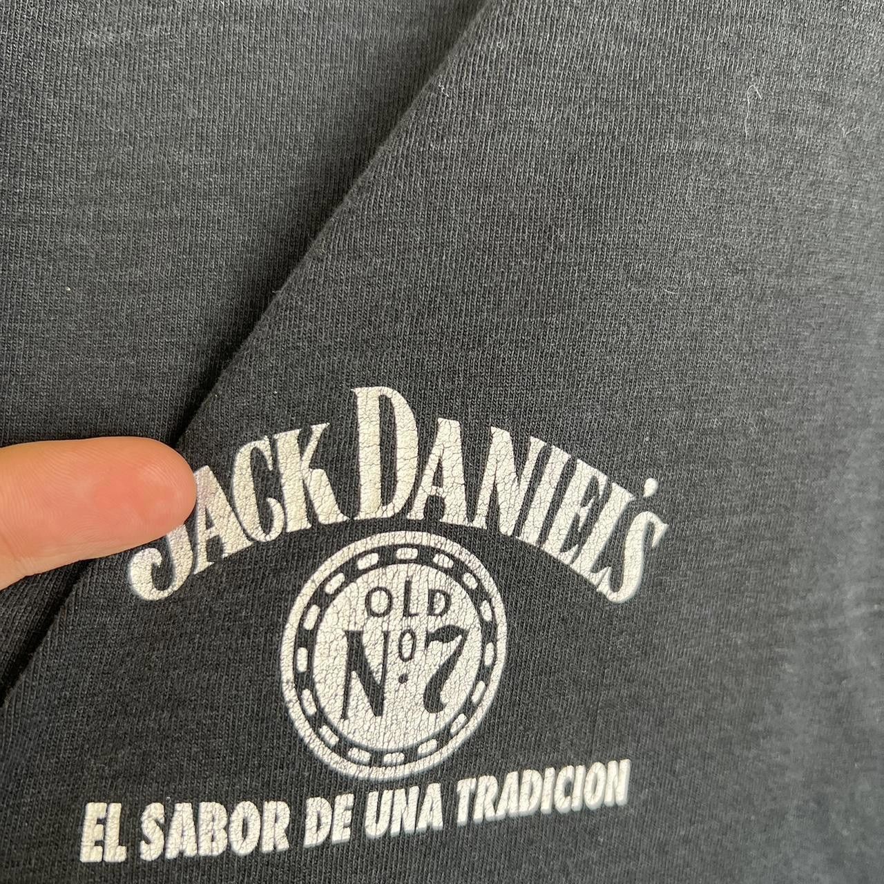 Fruit Of The Loom Vintage 90s Jack Daniel's Graphic Tee - Black Retro Design Size US XL / EU 56 / 4 - 3 Thumbnail