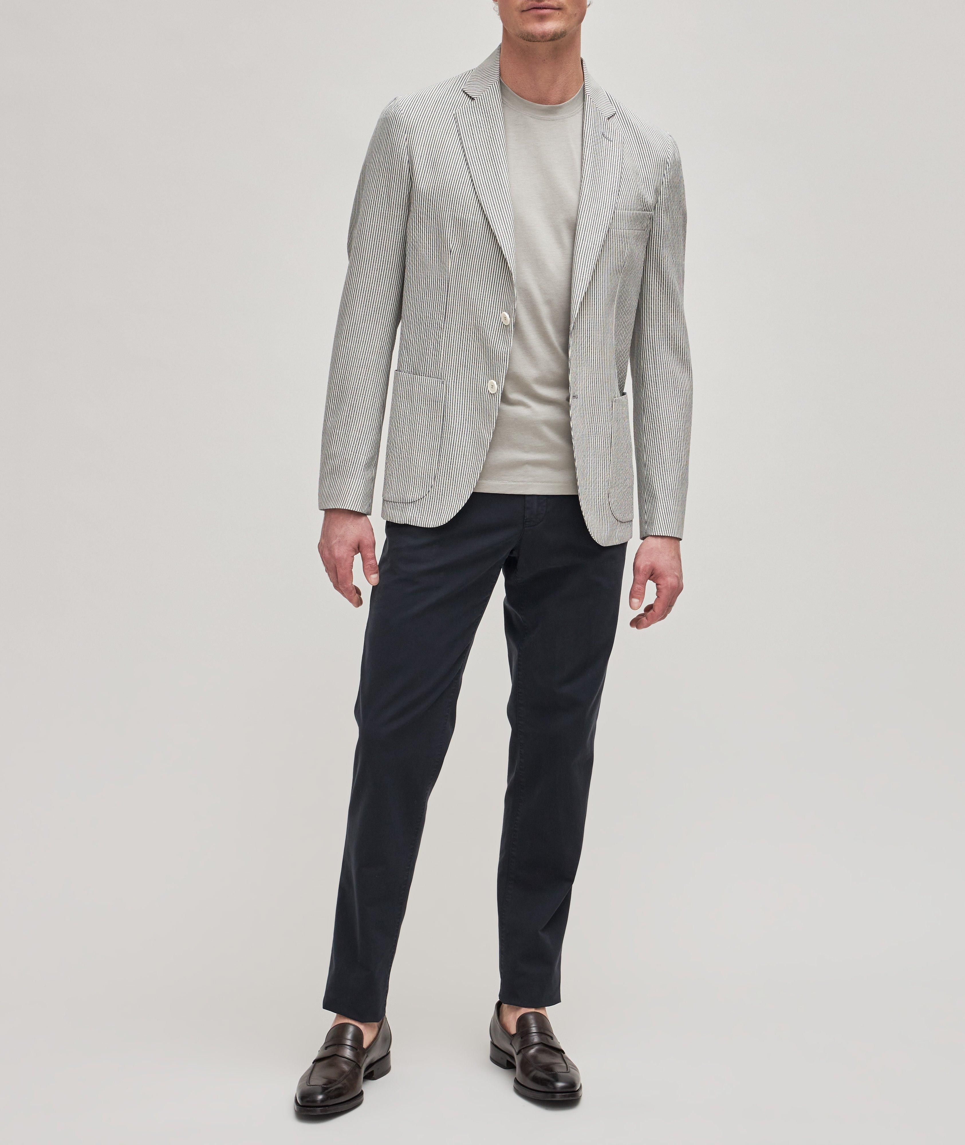 Loro Piana o1loc1c0424 FAN0086 Sweater Jacket in White/Stripe Size US XL / EU 56 / 4 - 2 Thumbnail