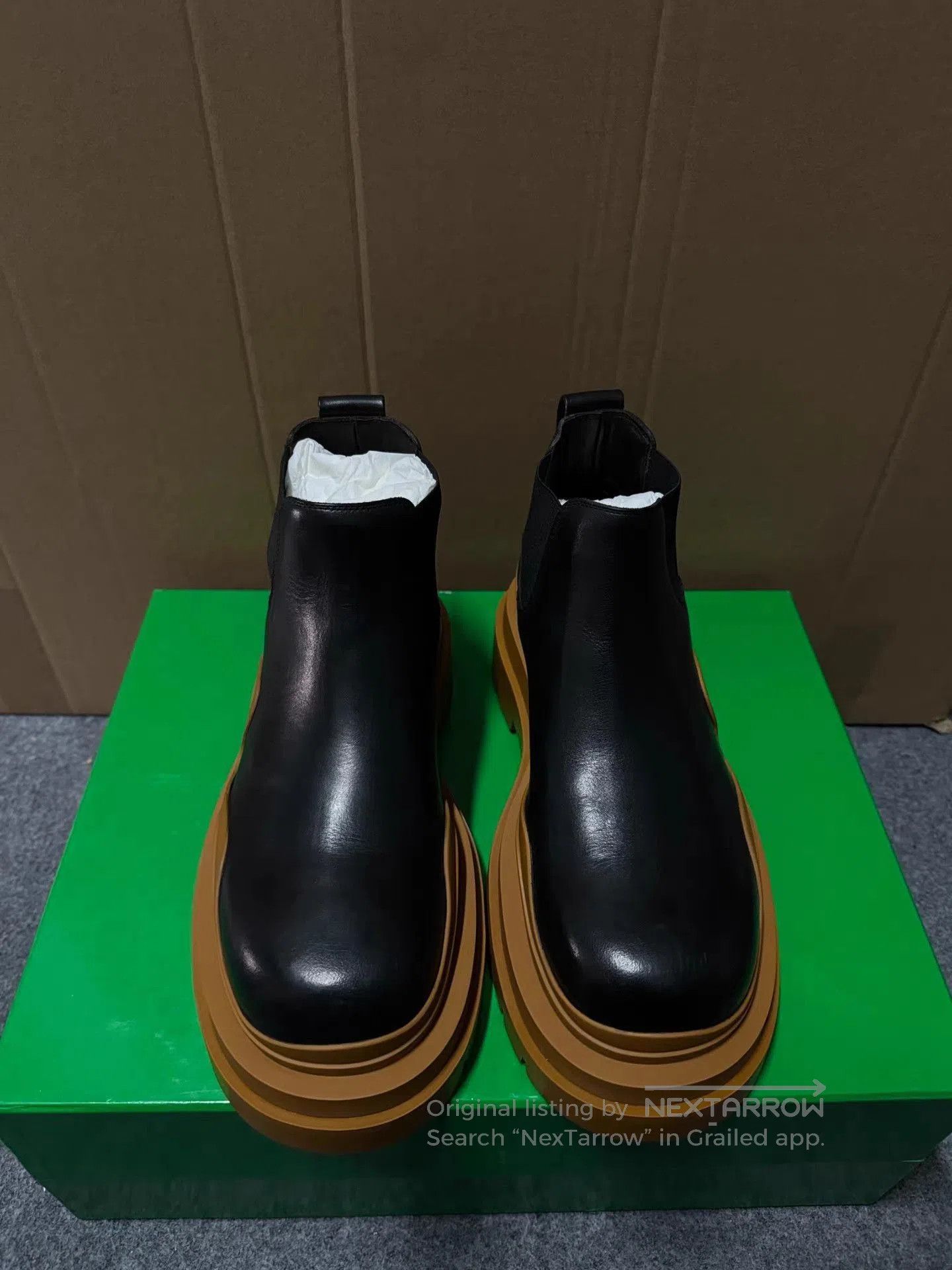 Bottega Veneta Black Chunky Platform Ankle Boots Size 8. Size US 8 / EU 41 - 2 Thumbnail