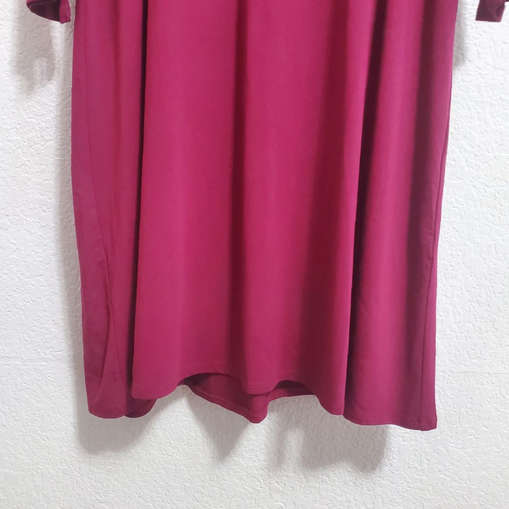 J. Jill J Jill Wearever Dress Women L Winterberry Red Long Sleeve Shift Casual Stretch Size L / US 10 / IT 46 - 7 Thumbnail