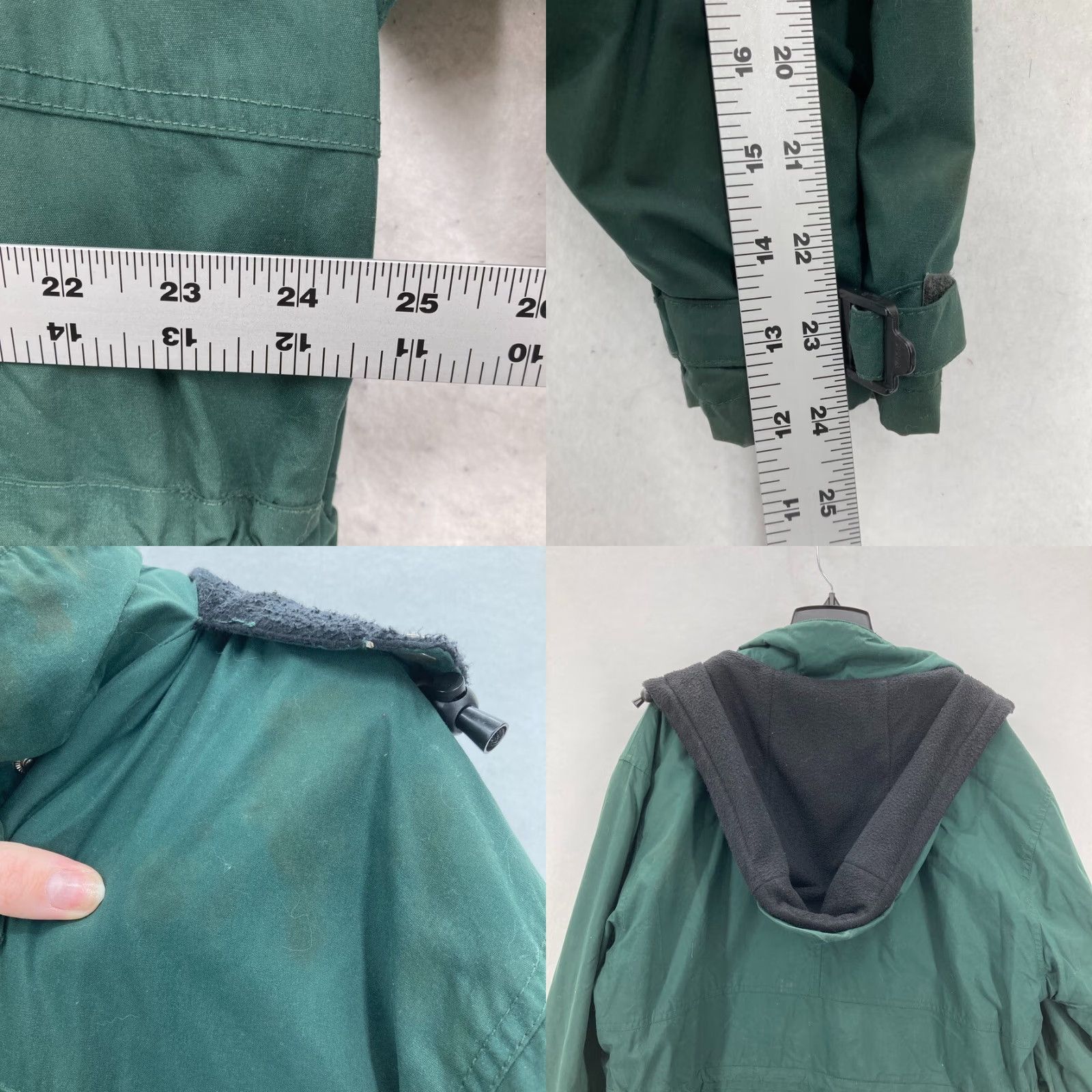 Gap GAP Hooded Nylon Par ka Jacket M Green Vintage Parka Men Lined Fleece Insulated Size US M / EU 48-50 / 2 - 8 Thumbnail