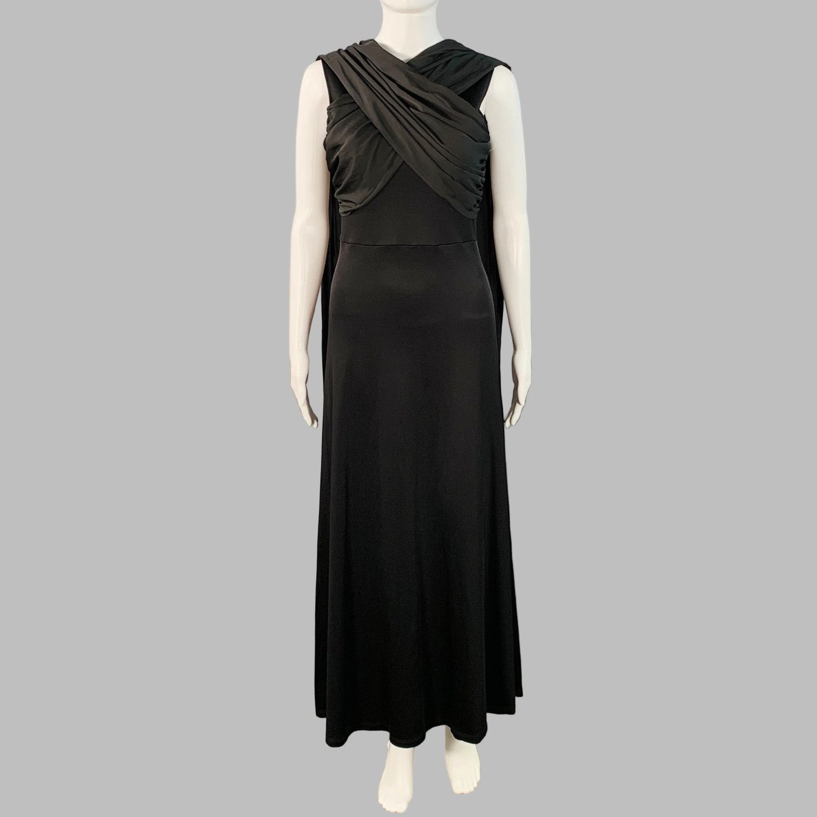 Sandro SANDRO Size S Black Viscose Blend Sleeveless Wrap Maxi Dress Size S / US 4 / IT 40 - 1 Thumbnail
