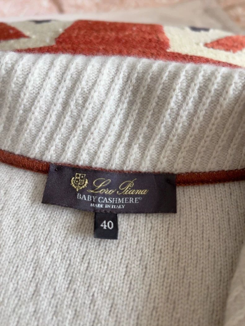 Loro Piana LORO PIANA Cashmere jacquard sweater coat Size M / US 6-8 / IT 42-44 - 6 Thumbnail