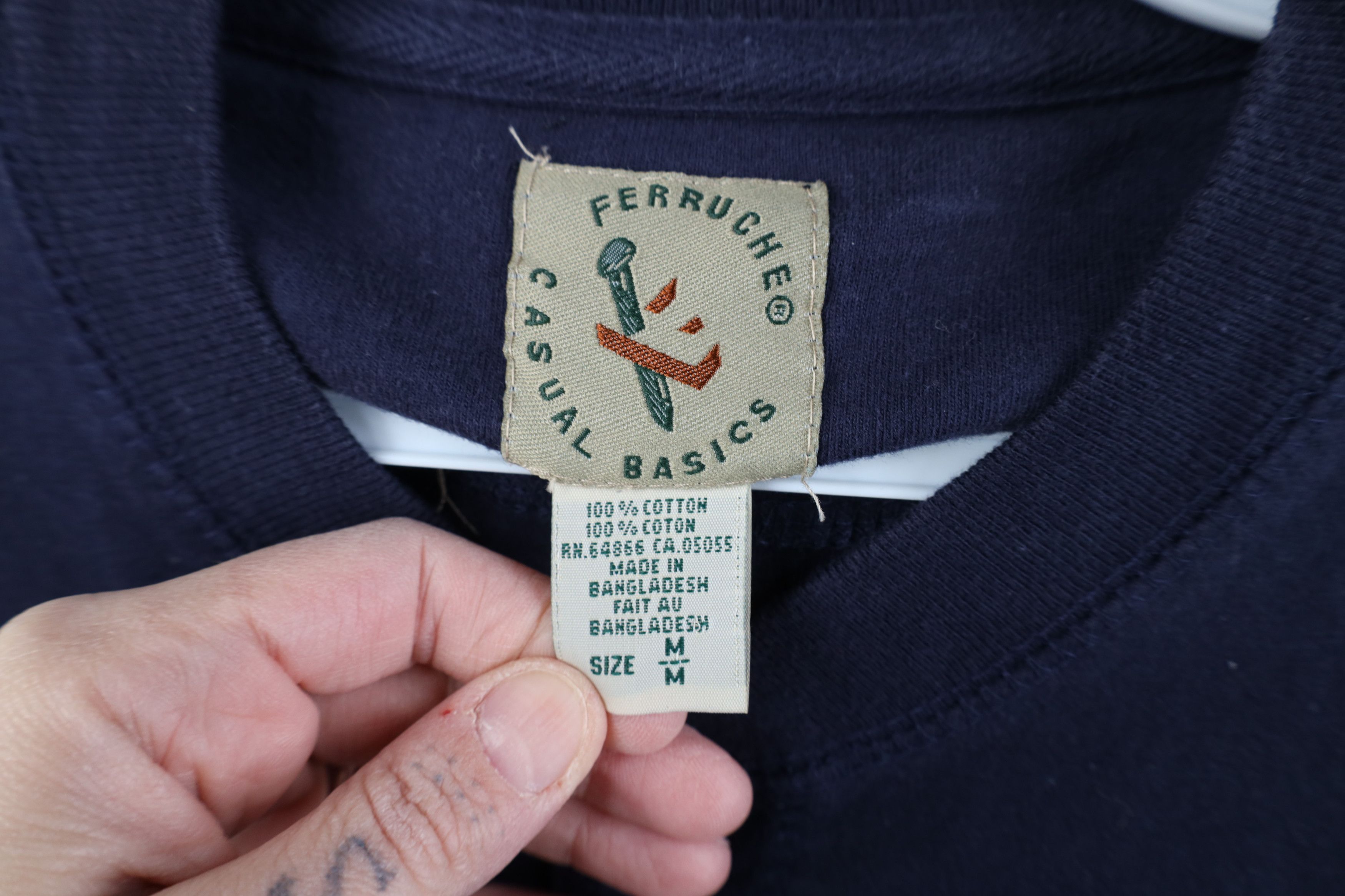 Vintage Vintage 90s Streetwear Blank Long Sleeve Henley T-Shirt Blue Size US M / EU 48-50 / 2 - 8 Thumbnail