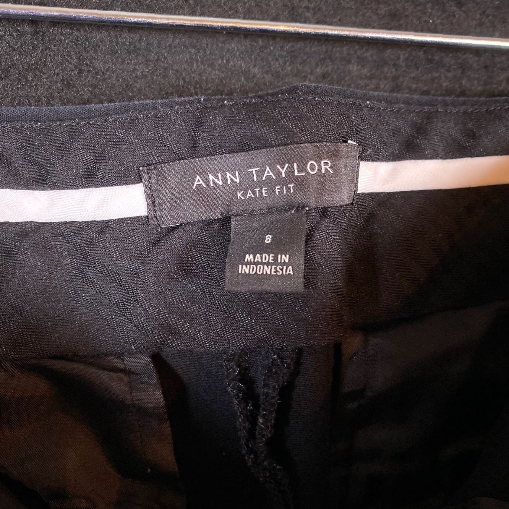 Ann Taylor VINTAGE Ann Taylor Pants Black Kate Fit Cropped Ankle Cotton Blend Stretch 8 Size 24" / US 00 / IT 34 - 5 Thumbnail