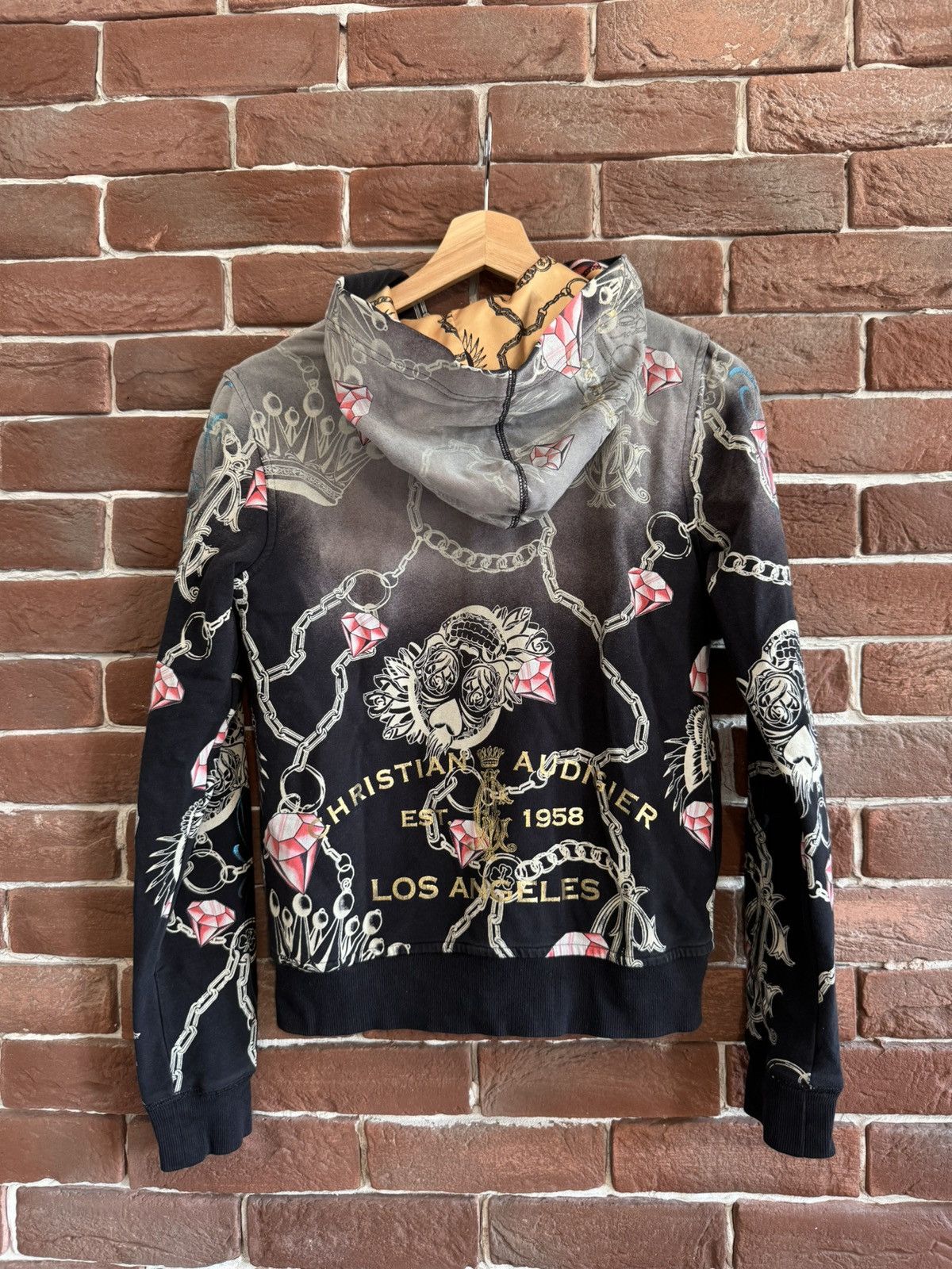 Christian Audigier Rare Vintage Y2K Christian Audigier Diamond Hoodie Streetwea Size US XS / EU 42 / 0 - 2 Thumbnail