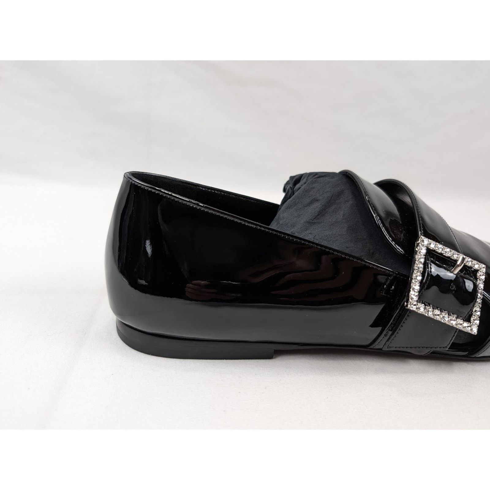 Saint Laurent Paris o1rshd1 Vernice Grupy Tristan Slipper in Nero Size US 10 / EU 43 - 4 Thumbnail