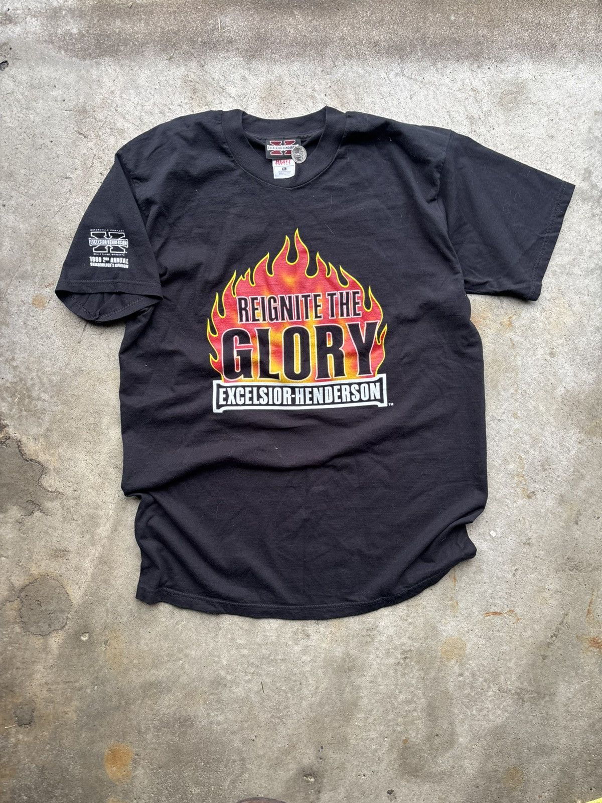 Other 1999 Excelsior- Henderson fire t shirt Size US XL / EU 56 / 4 - 1 Thumbnail