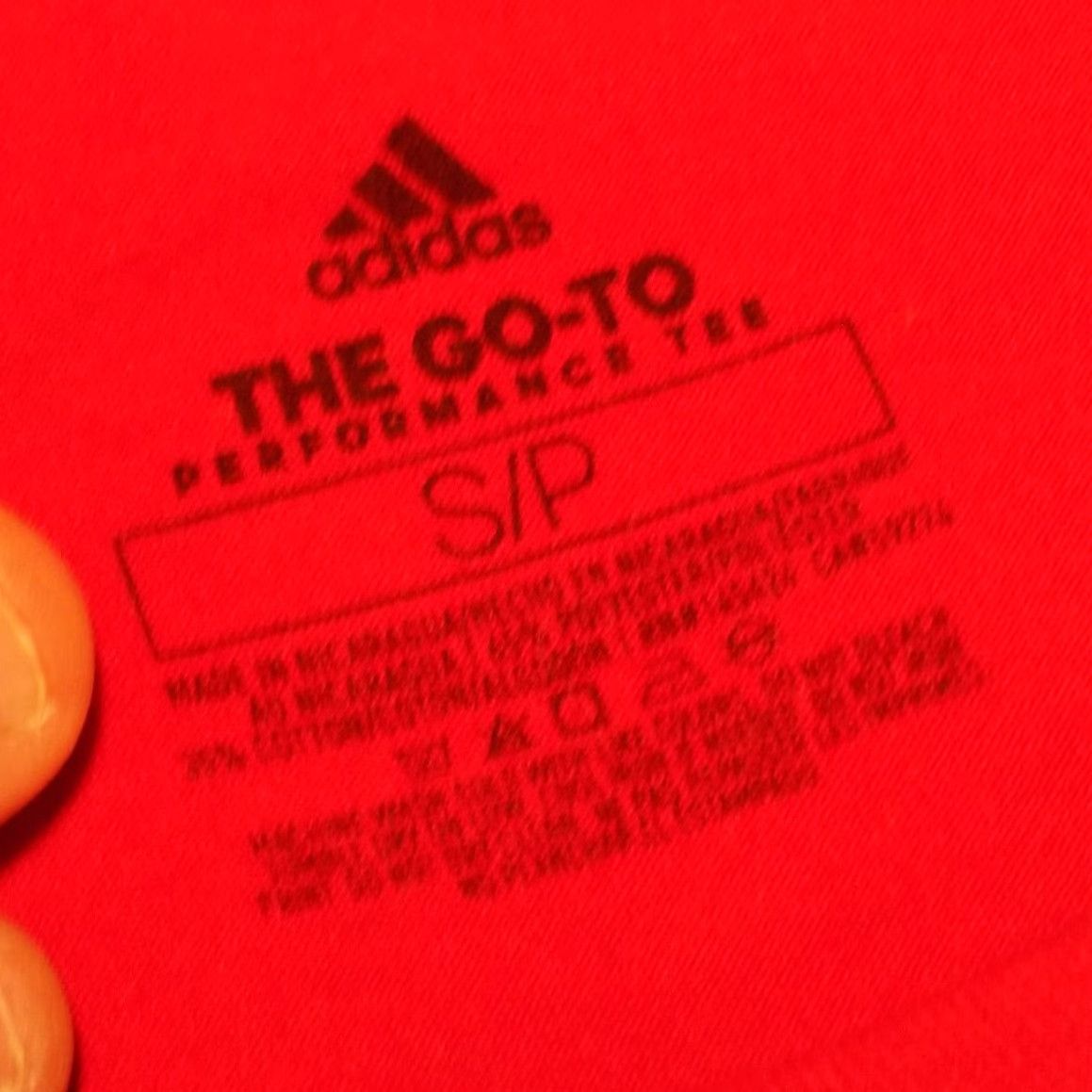 Adidas Adidas Shirt Solid Red Men's S Large Logo T-Shirt Size US S / EU 44-46 / 1 - 4 Thumbnail
