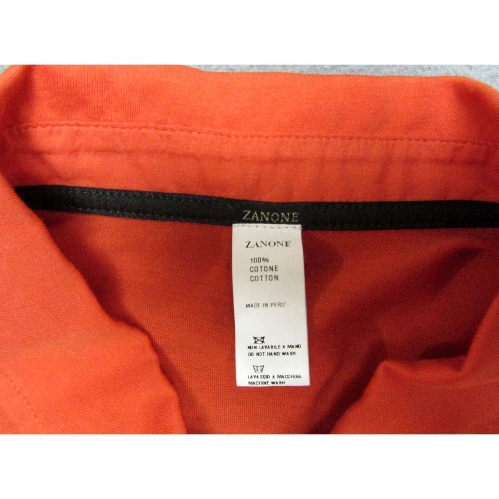 Zanone Zanone Polo Shirt Mens XL Orange Golf Short Sleeve Pima Cotton Casual Office New Size US XL / EU 56 / 4 - 5 Thumbnail