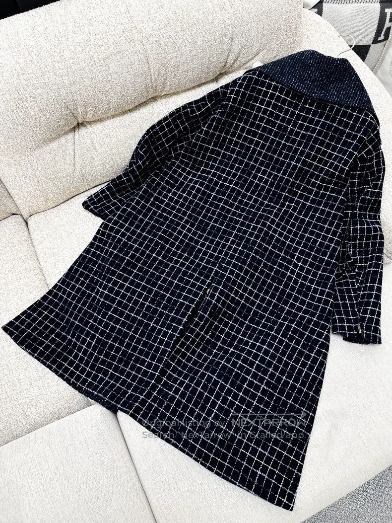 Chanel Chanel 22A dark blue lapel long zipper jacket Size XXS / US 00 / IT 34 - 3 Thumbnail