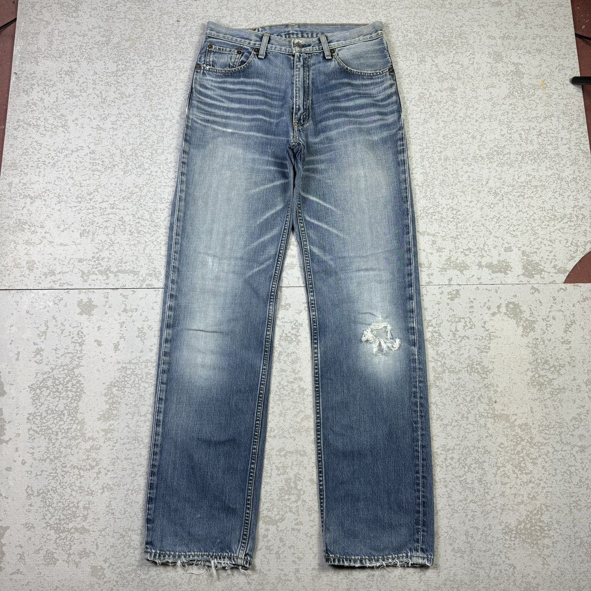 If Six Was Nine × Levi's 💥Vintage Levis 502 Distressed Sick Blue Wash Denim Size US 30 / EU 46 - 3 Thumbnail