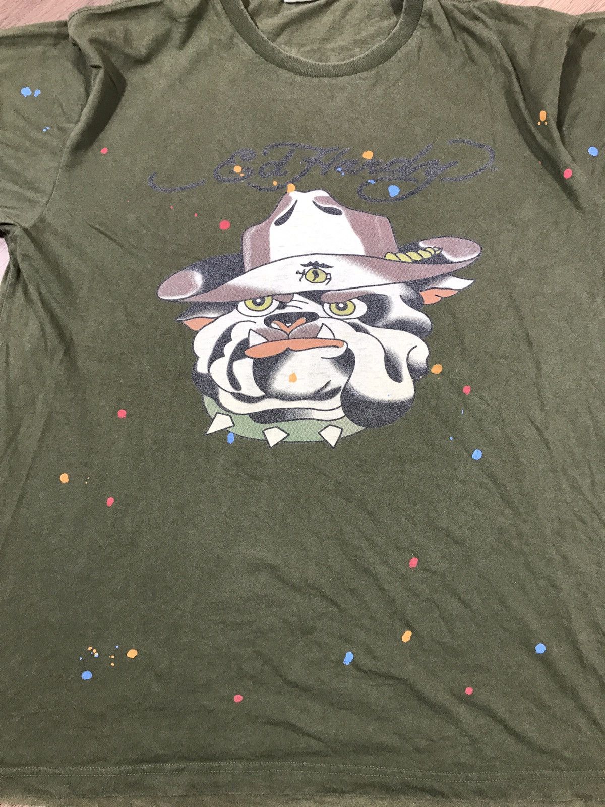 Ed Hardy × Vintage Ed Hardy Dog T Shirt Size US L / EU 52-54 / 3 - 2 Thumbnail