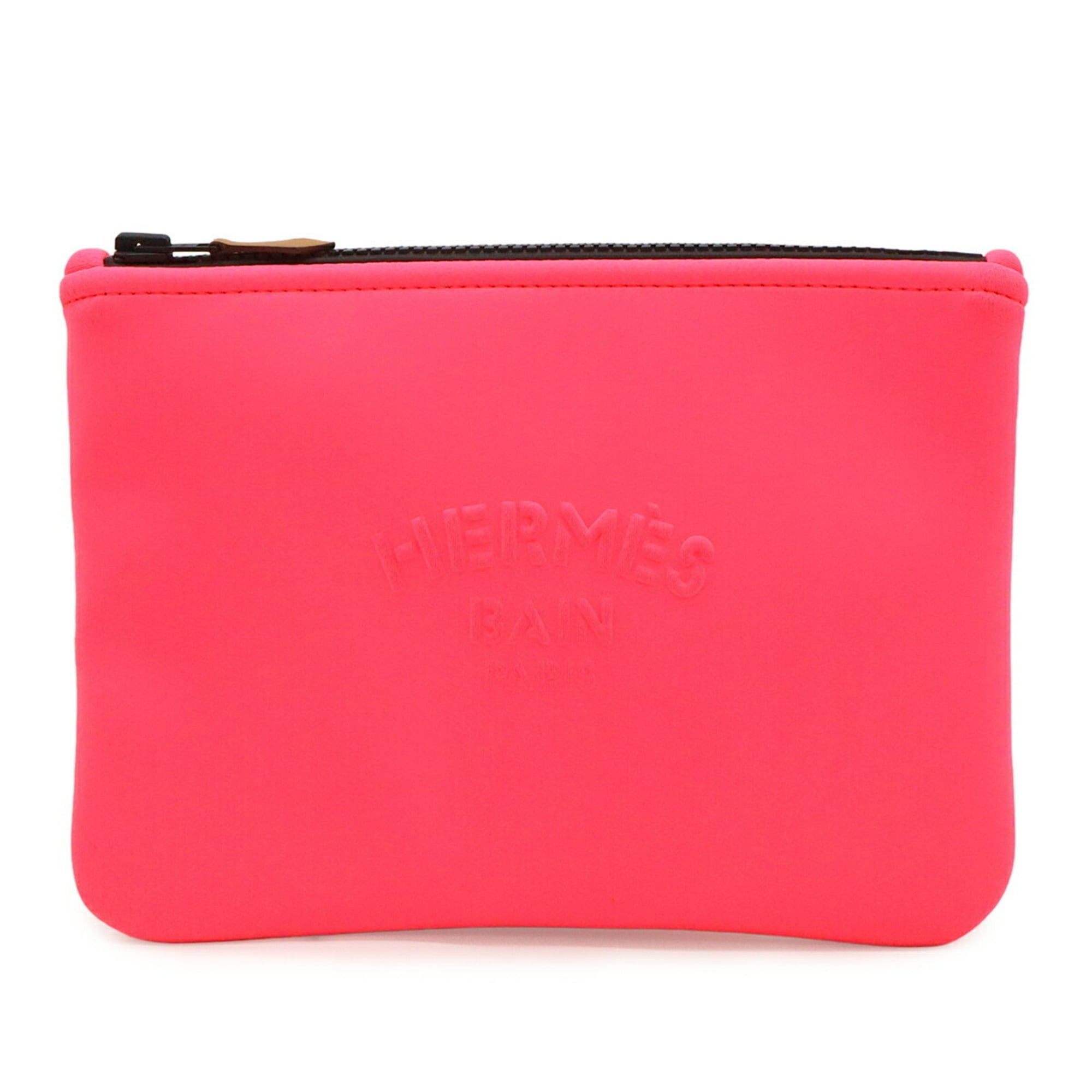 Hermes HERMES Neoban PM Handbag Pouch Multi-Pouch Polyamide Elastane Neon Pink Size ONE SIZE - 1 Thumbnail