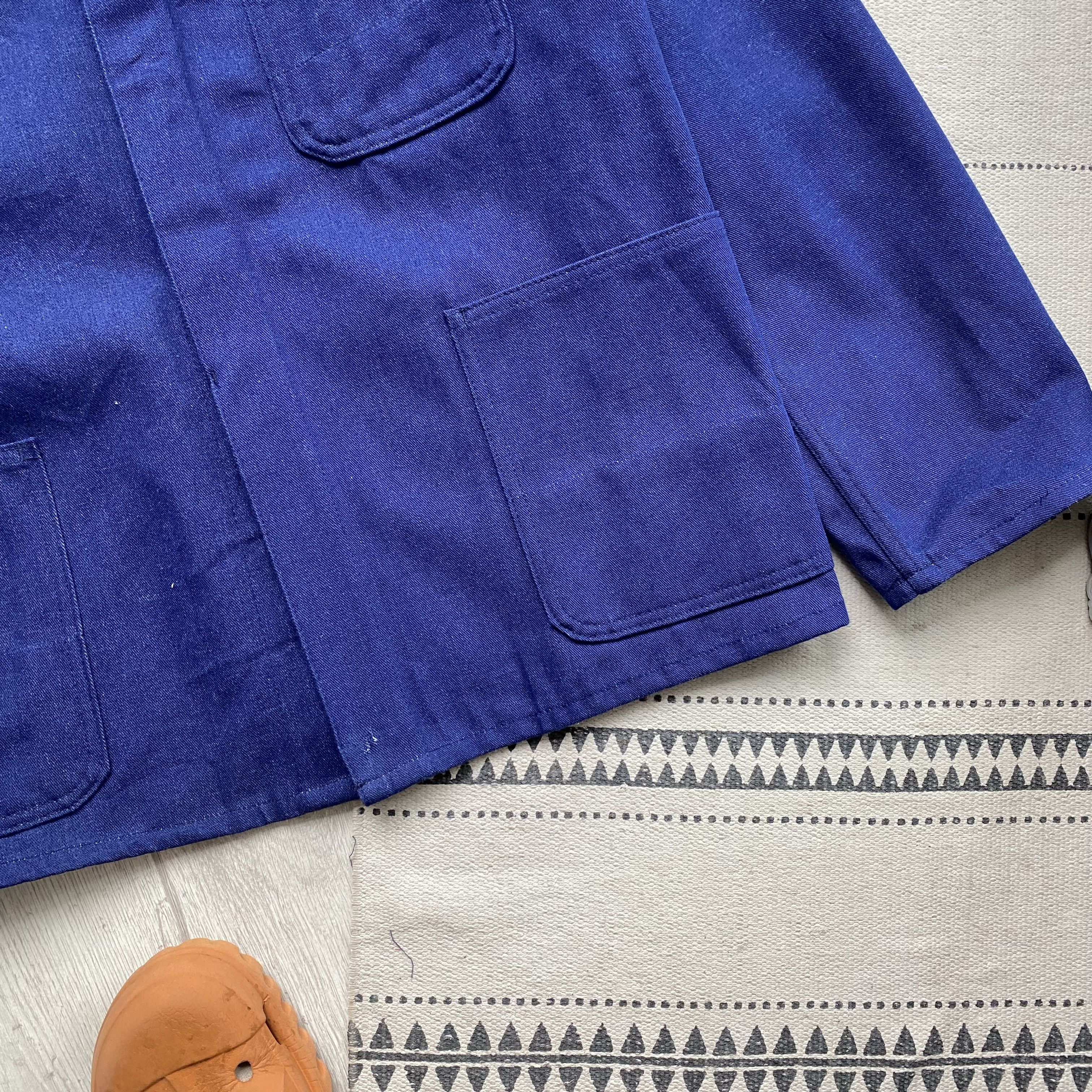 Le Laboureur Vintage 70-80 Heavy Denim Sanfor French Chore jacket Size US M / EU 48-50 / 2 - 4 Thumbnail