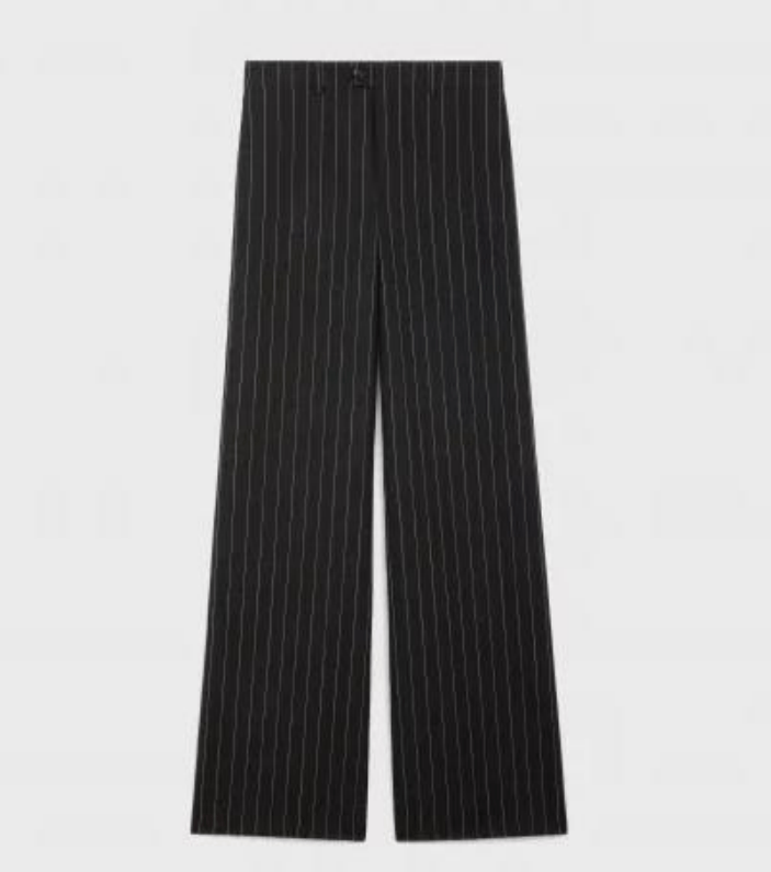 image of Celine O1Bcso1Str0124 2P612108M.38Ow Pant In Black/off White, Men's (Size 30)