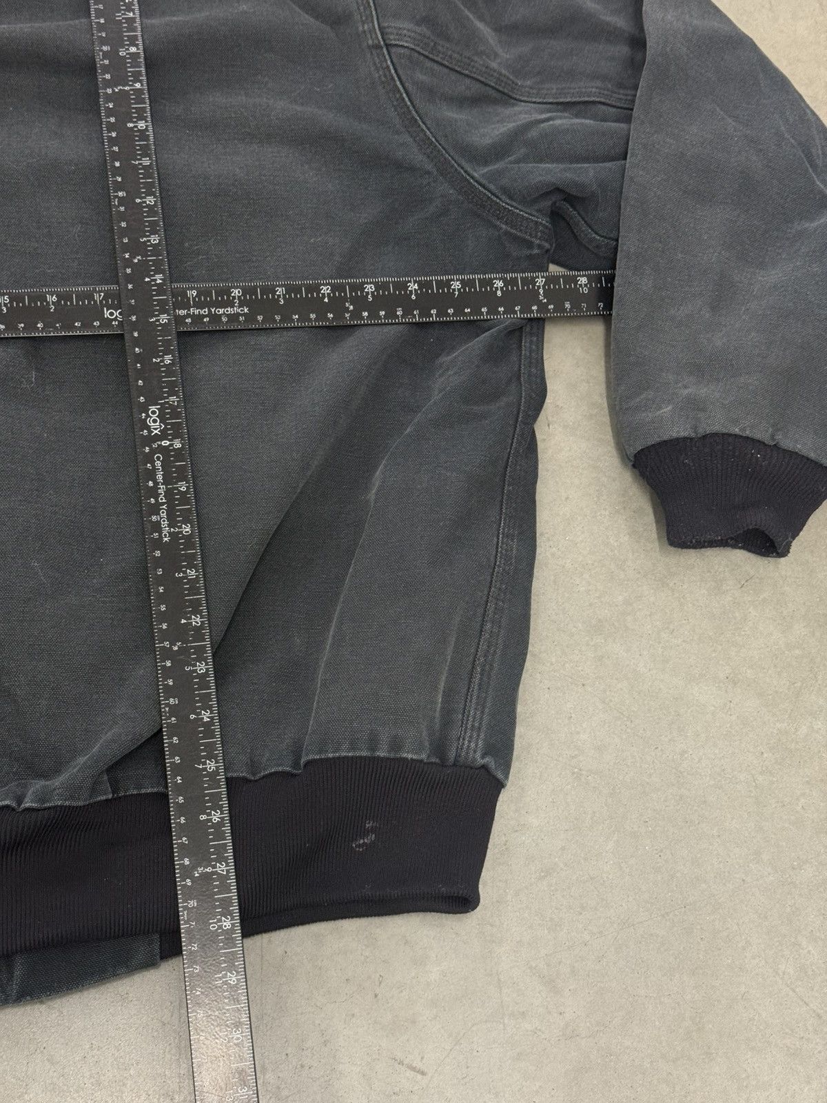 Carhartt Carhartt Black Faded Hooded Canvas Jacket USA Made Vintage Size US XL / EU 56 / 4 - 8 Thumbnail
