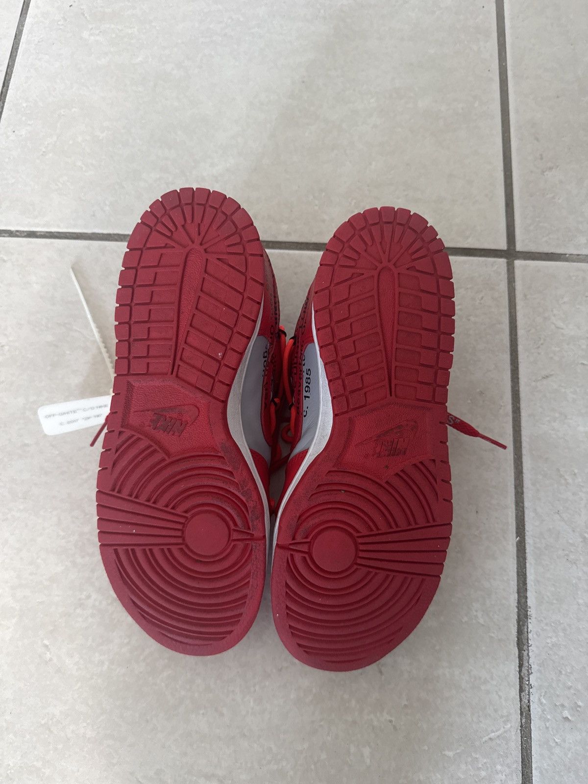 Nike × Off-White NIKE X OFF-WHITE X DUNK LOW 'UNIVERSITY RED' Size US 9 / EU 42 - 6 Thumbnail